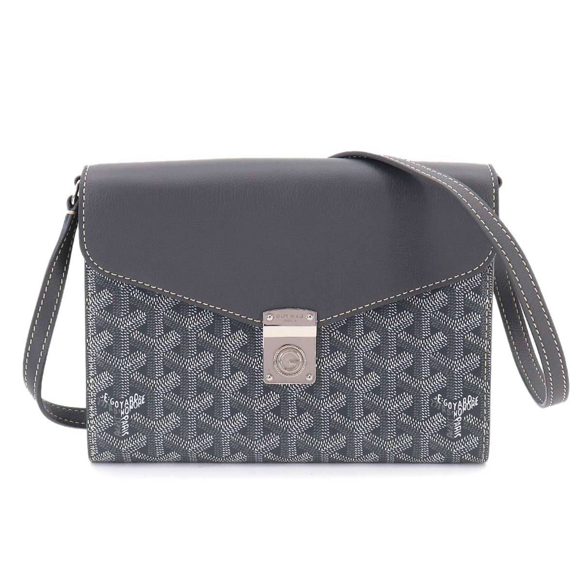 Goyard Gray Pvc Leather Handbag Pouch Shoulder Bag (Pre-Owned)