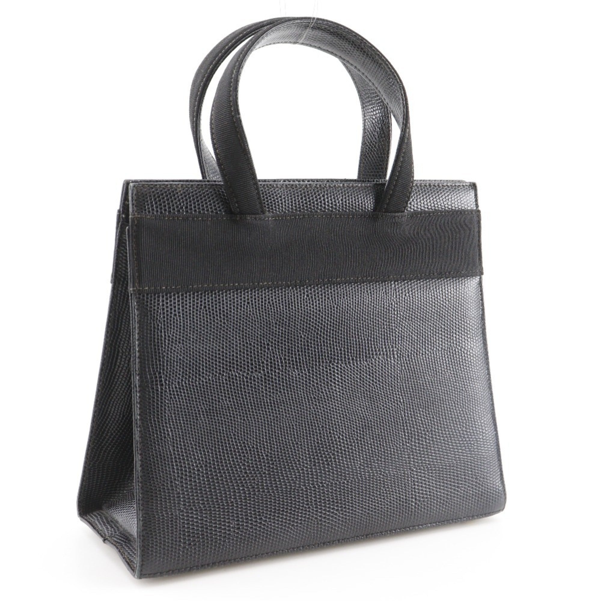 Salvatore Ferragamo Black Leather Handbag (Pre-Owned)