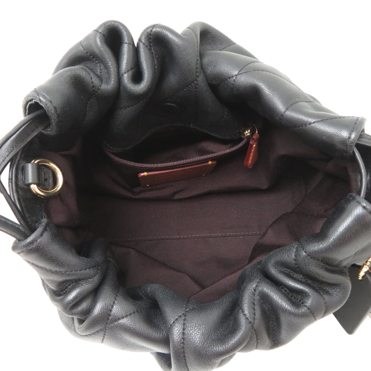 Coach Black Leather Handbag (Pre-Owned)
