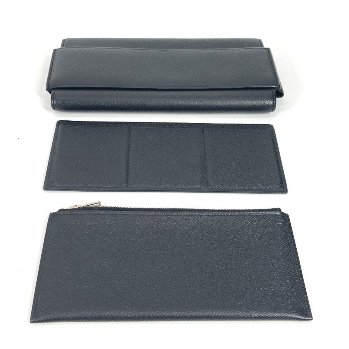Hermes Black Epsom Leather Long Wallet (Bi-Fold) (Pre-Owned)