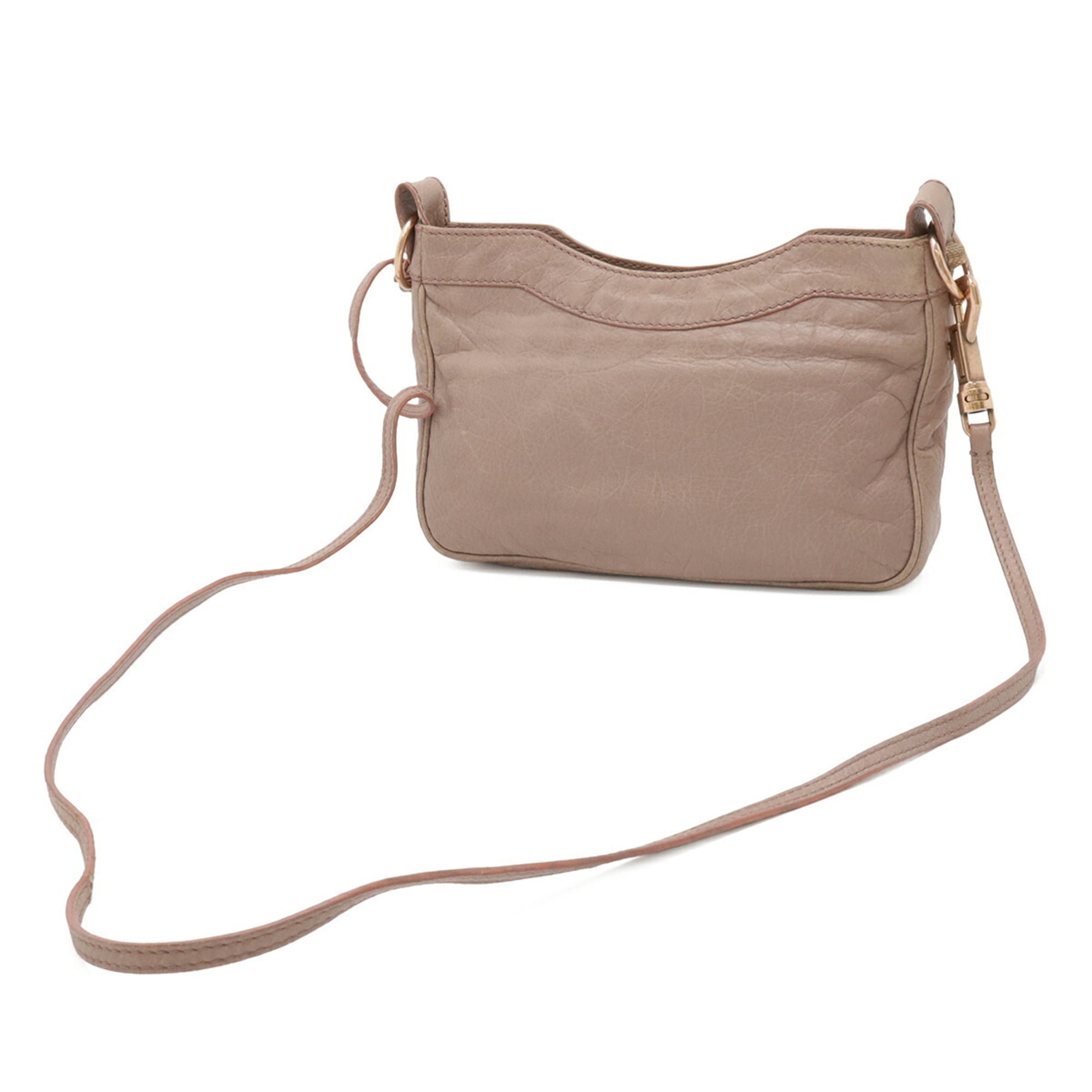 Balenciaga Pink Leather Clutch Bag Pochette Shoulder Bag (Pre-Owned)