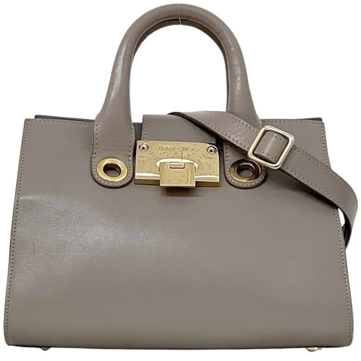 Jimmy Choo Gray Leather Handbag (Pre-Owned)