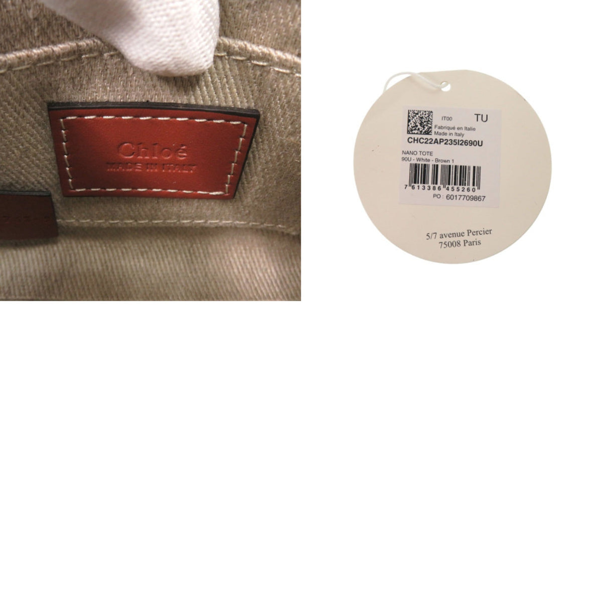 Chloé Beige Brown Leather Canvas Shoulder Bag (Pre-Owned)