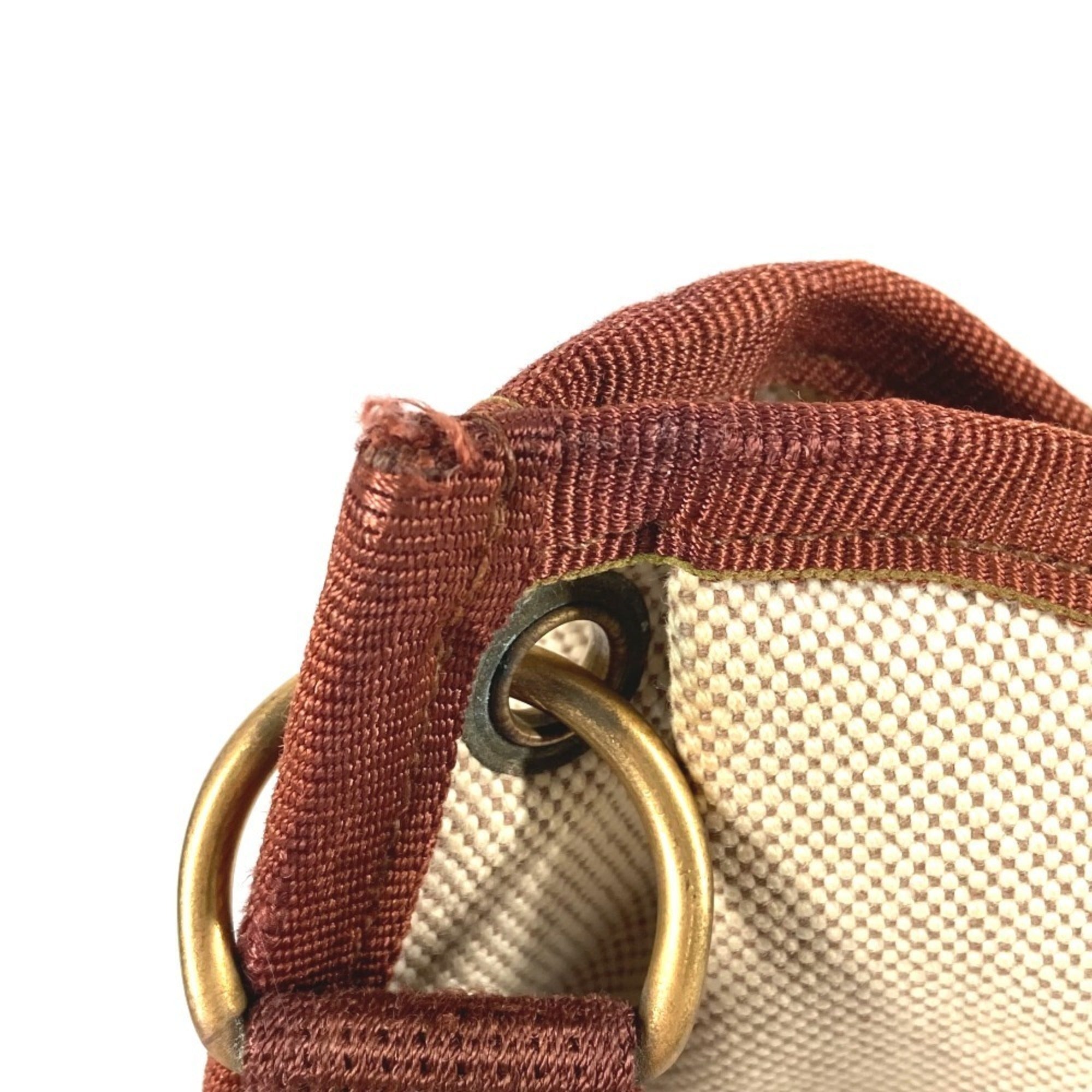 Hermes Beige Toile H Pochette Shoulder Bag (Pre-Owned)