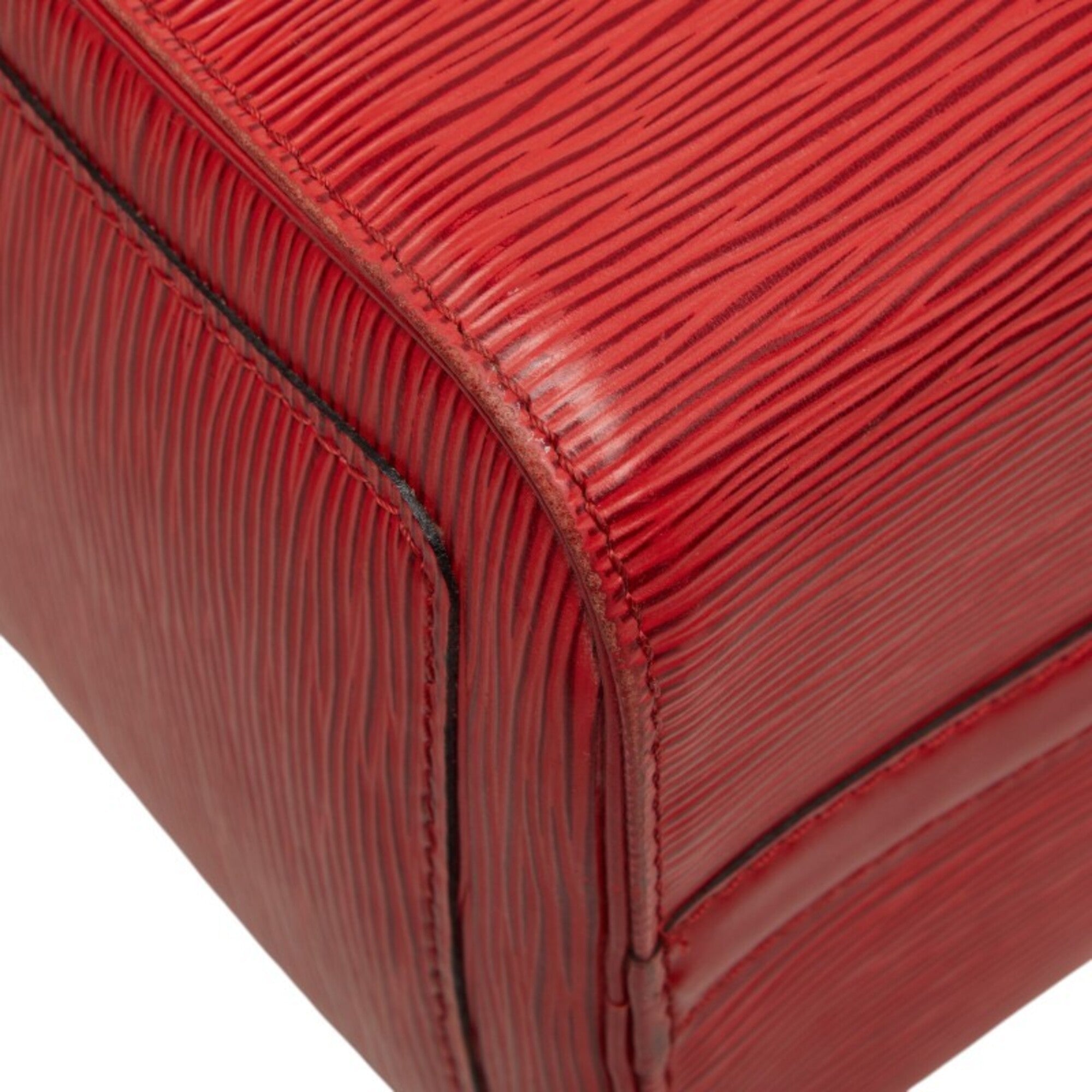 Louis Vuitton Castilian Red Leather Boston Bag Handbag (Pre-Owned)
