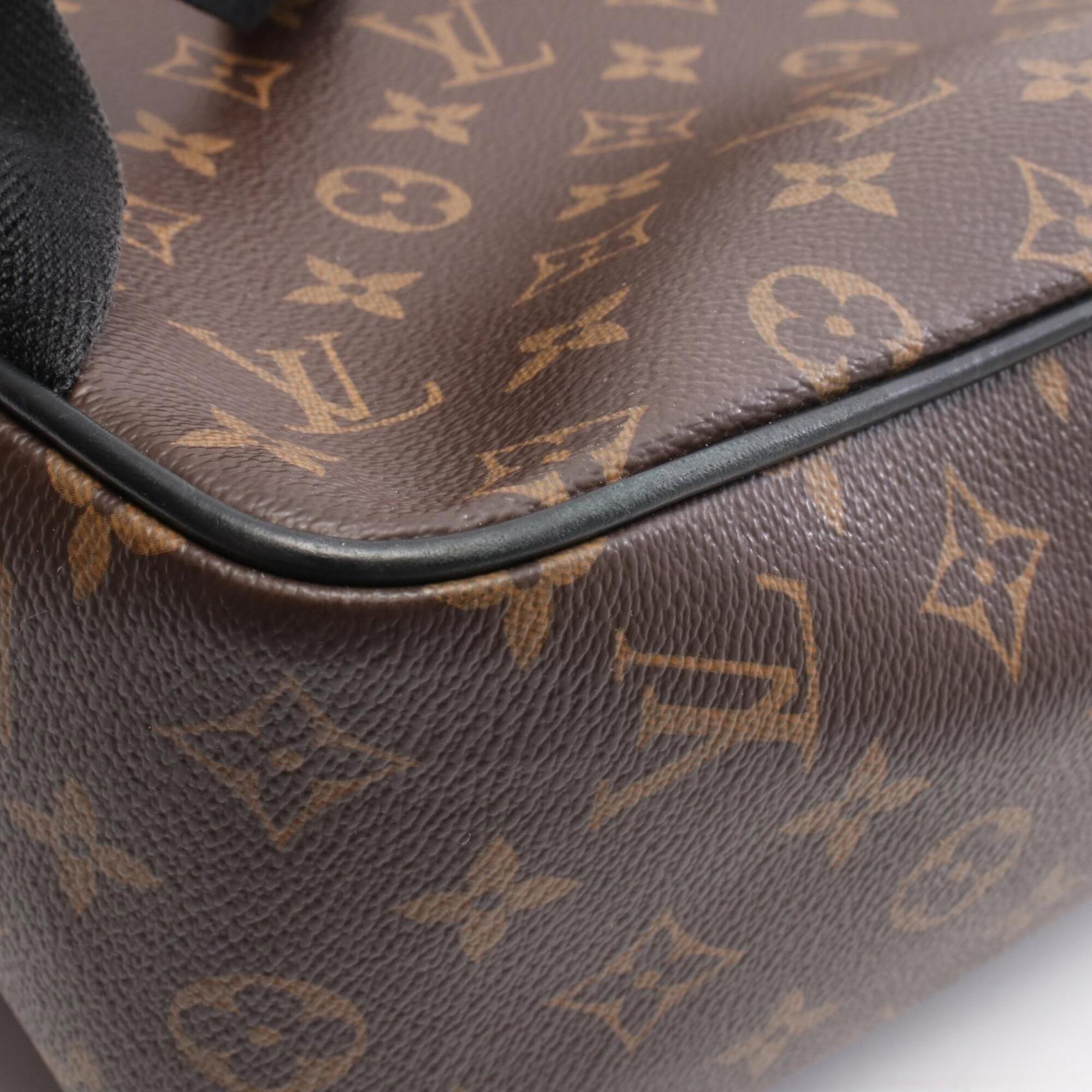 Louis Vuitton Black Brown Pvc Coated Canvas Leather Backpack Handbag (Pre-Owned)