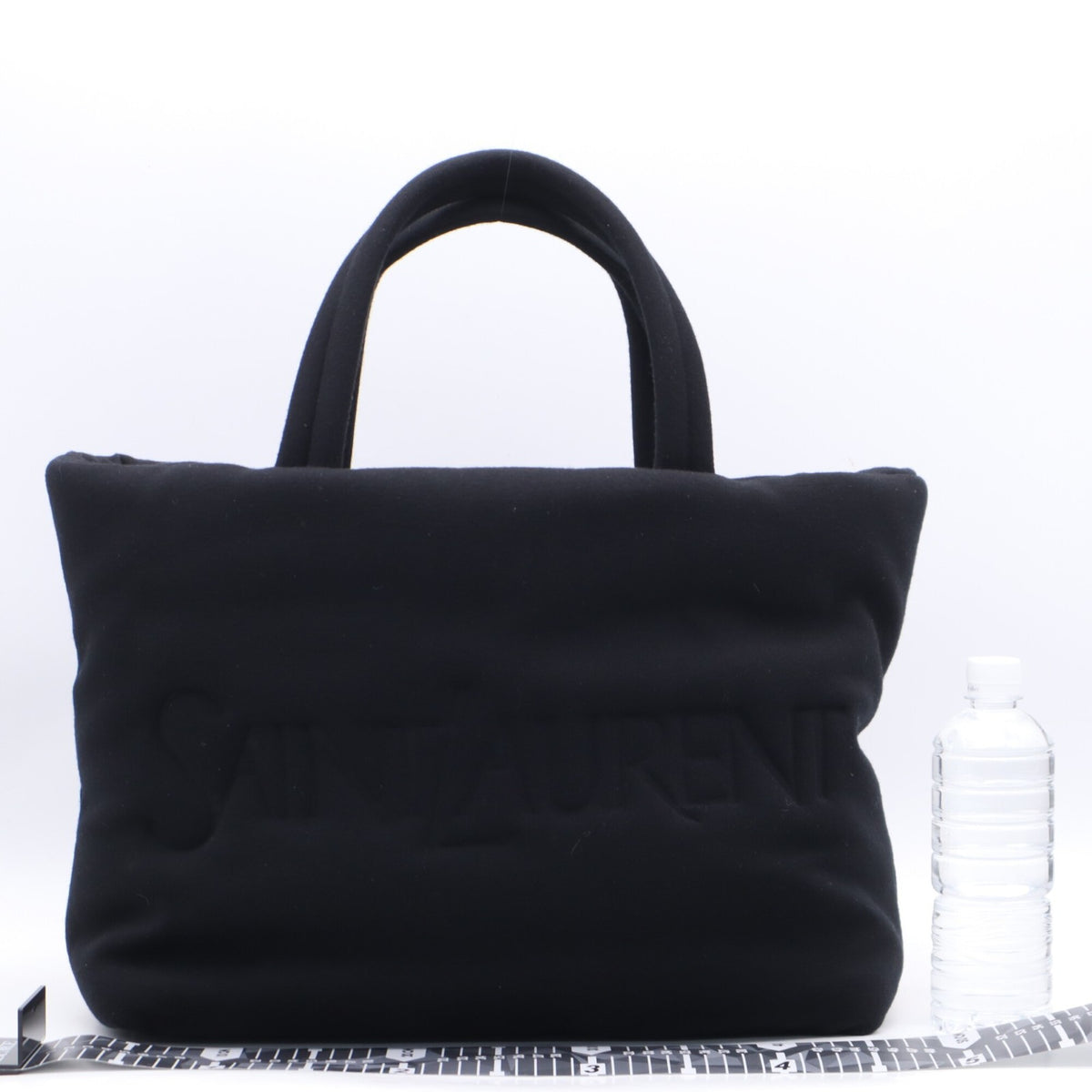 Yves Saint Laurent Black Cotton Handbag Tote Bag (Pre-Owned)