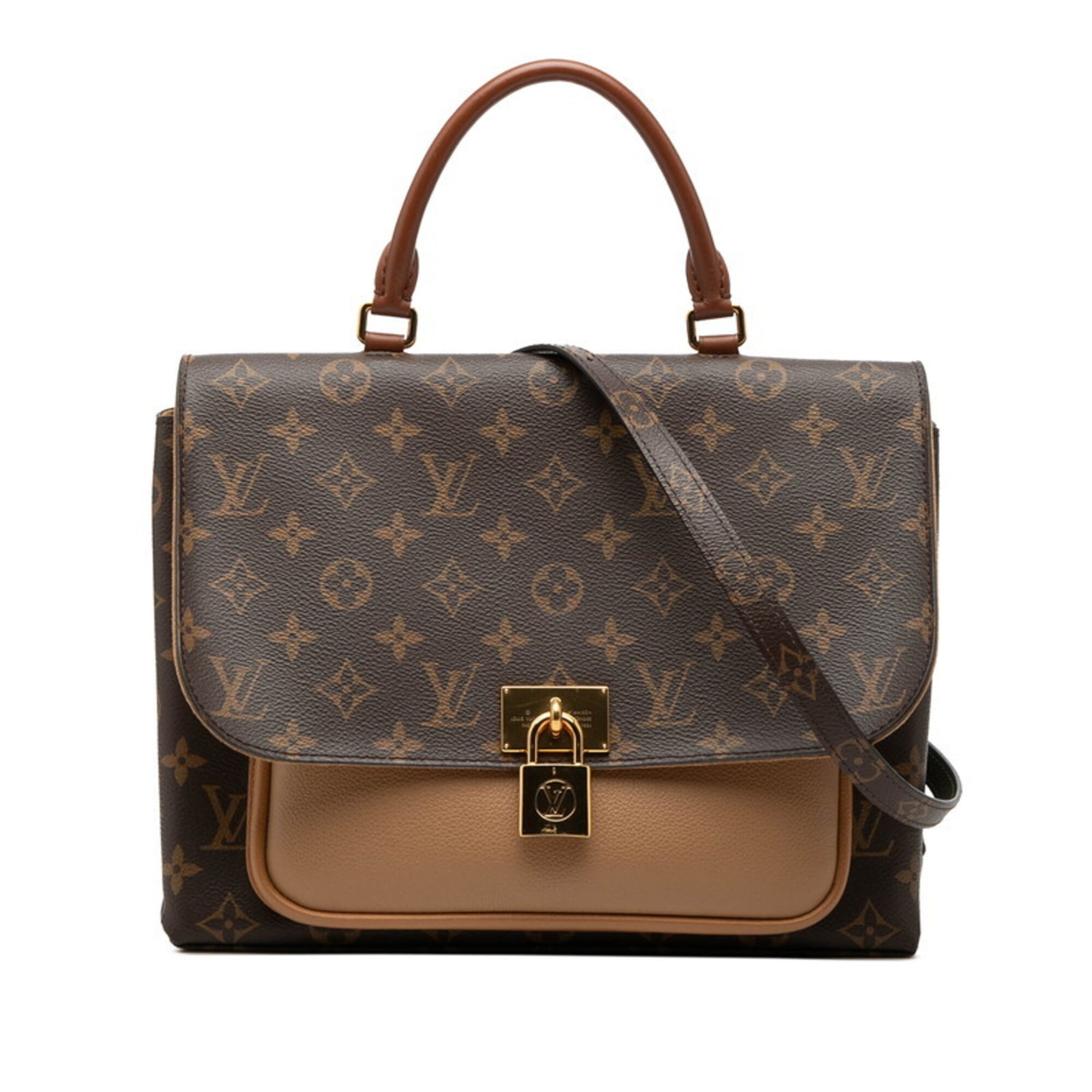 Louis Vuitton Brown Pvc Leather Handbag Shoulder Bag (Pre-Owned)