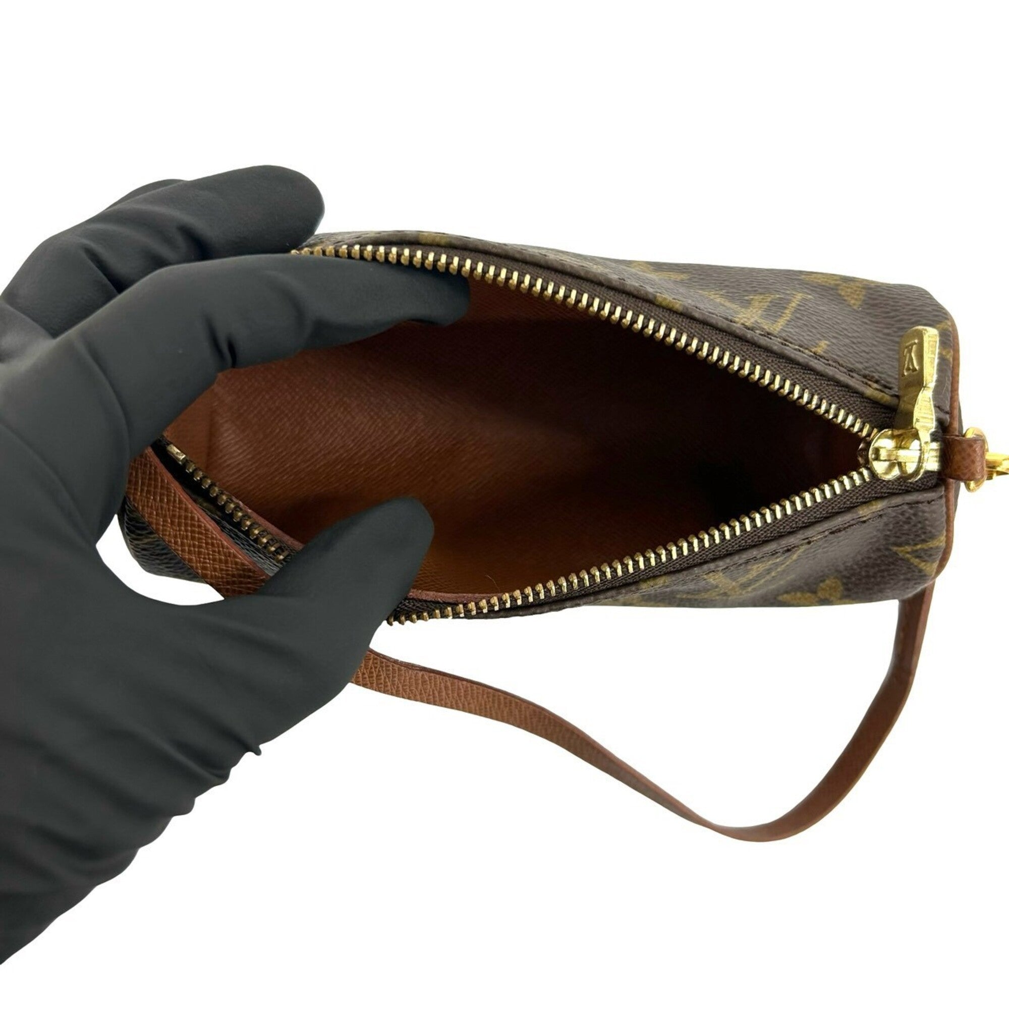 Louis Vuitton Brown Leather Pvc Handbag (Pre-Owned)