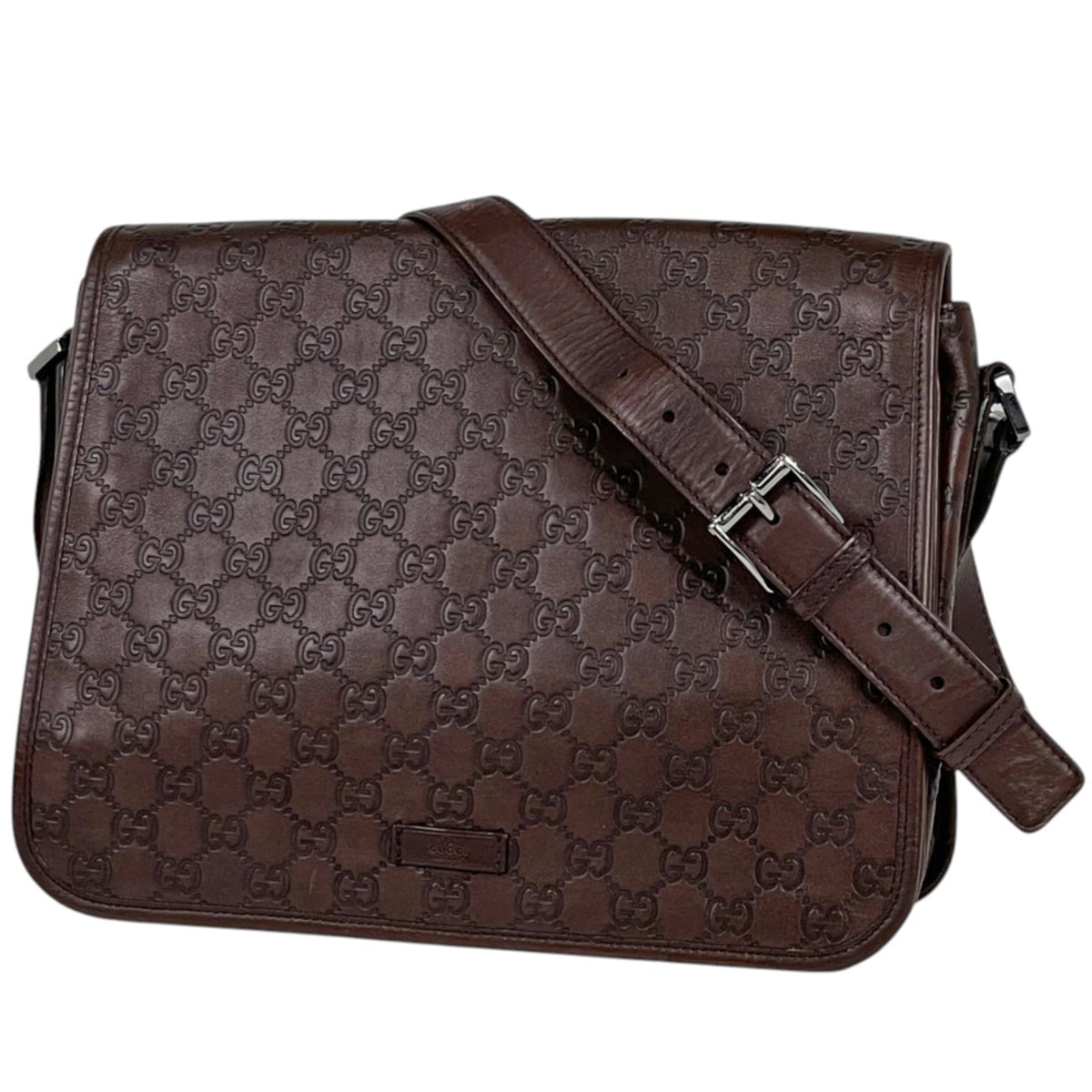 Gucci Brown Leather Shoulder Bag (Pre-Owned)