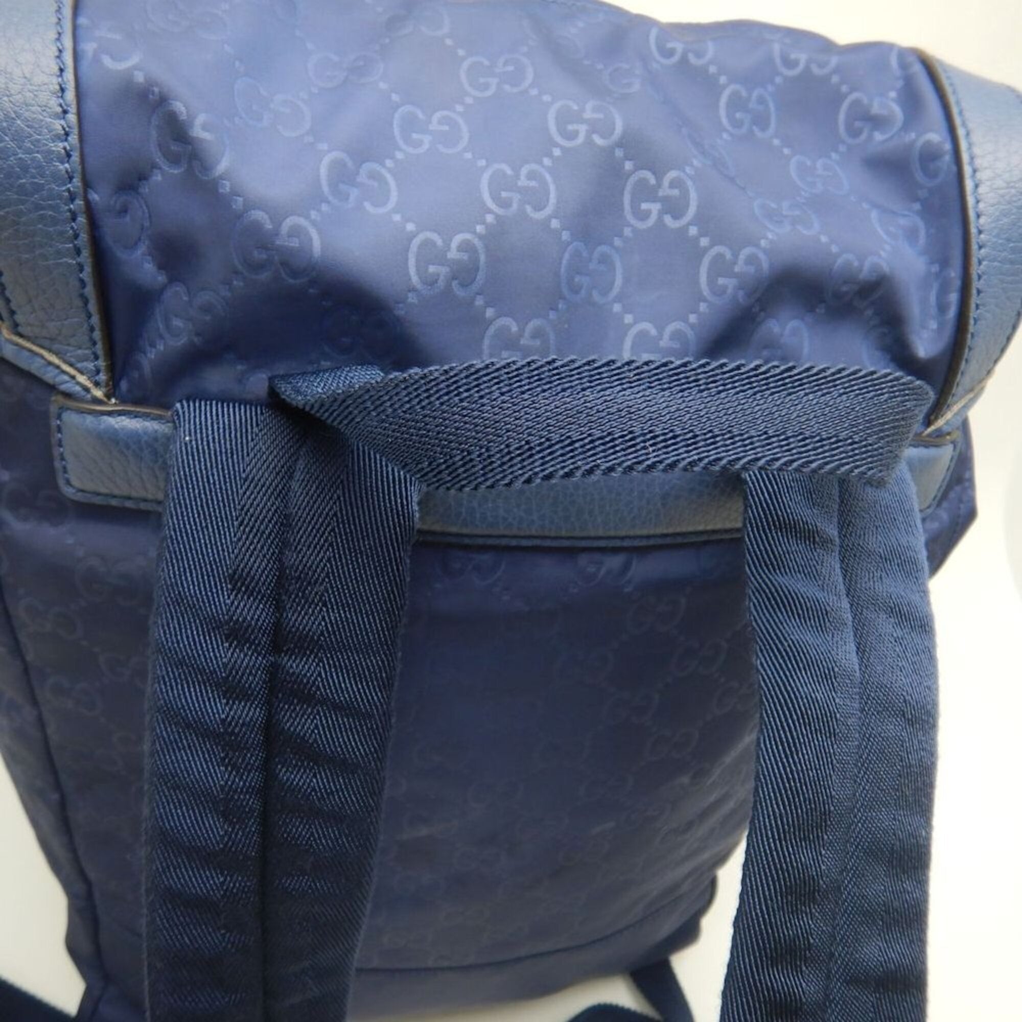 Gucci Navy Nylon Backpack (Pre-Owned)