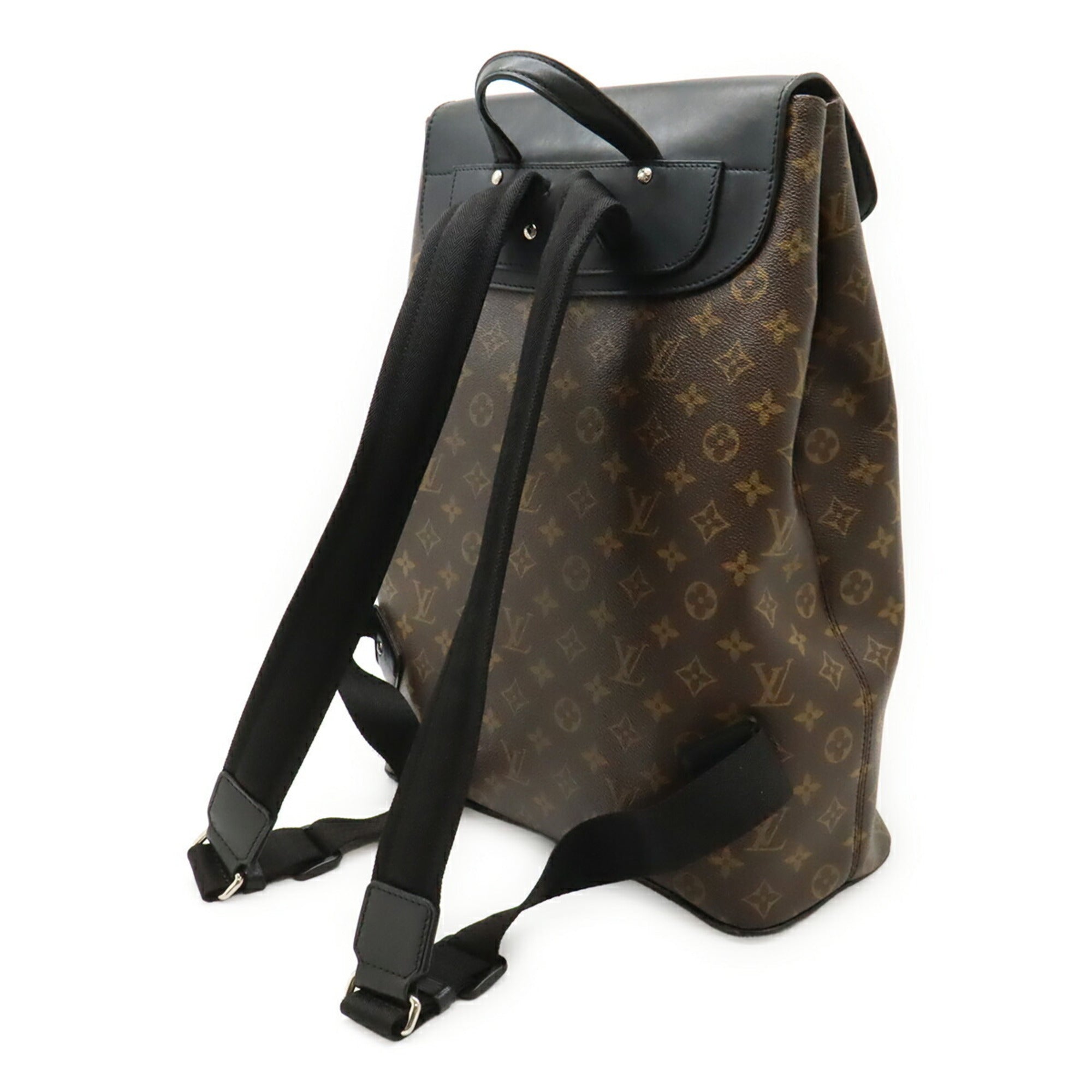 Louis Vuitton Brown Monogram Canvas Leather Backpack Shoulder Bag (Pre-Owned)