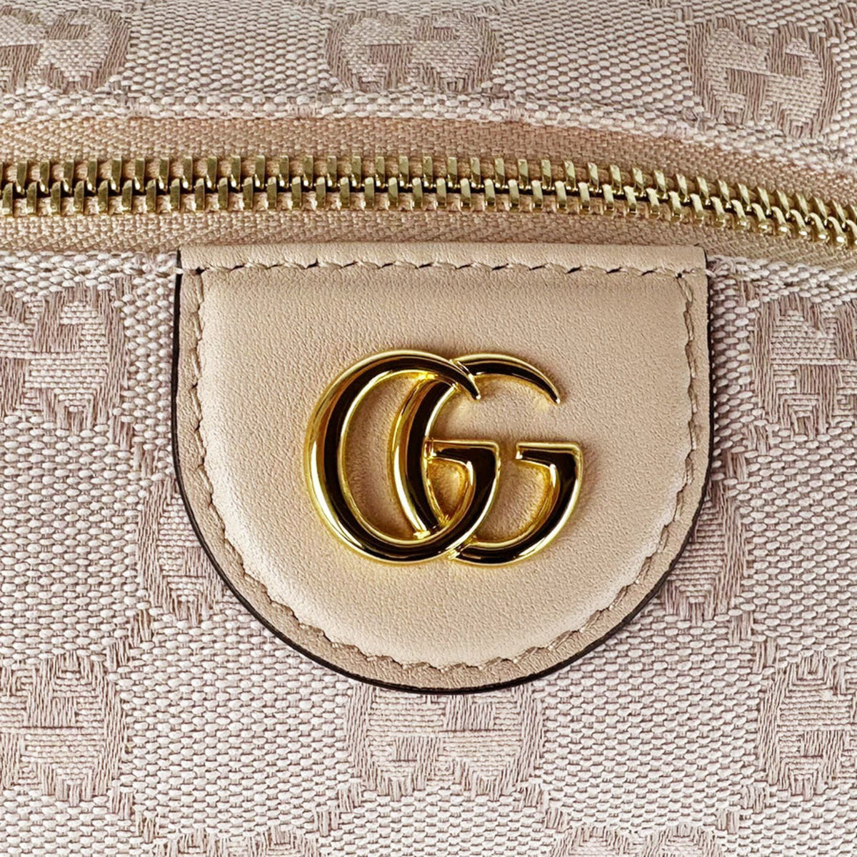 Gucci Pink Gg Canvas Leather Handbag Shoulder Bag (Pre-Owned)