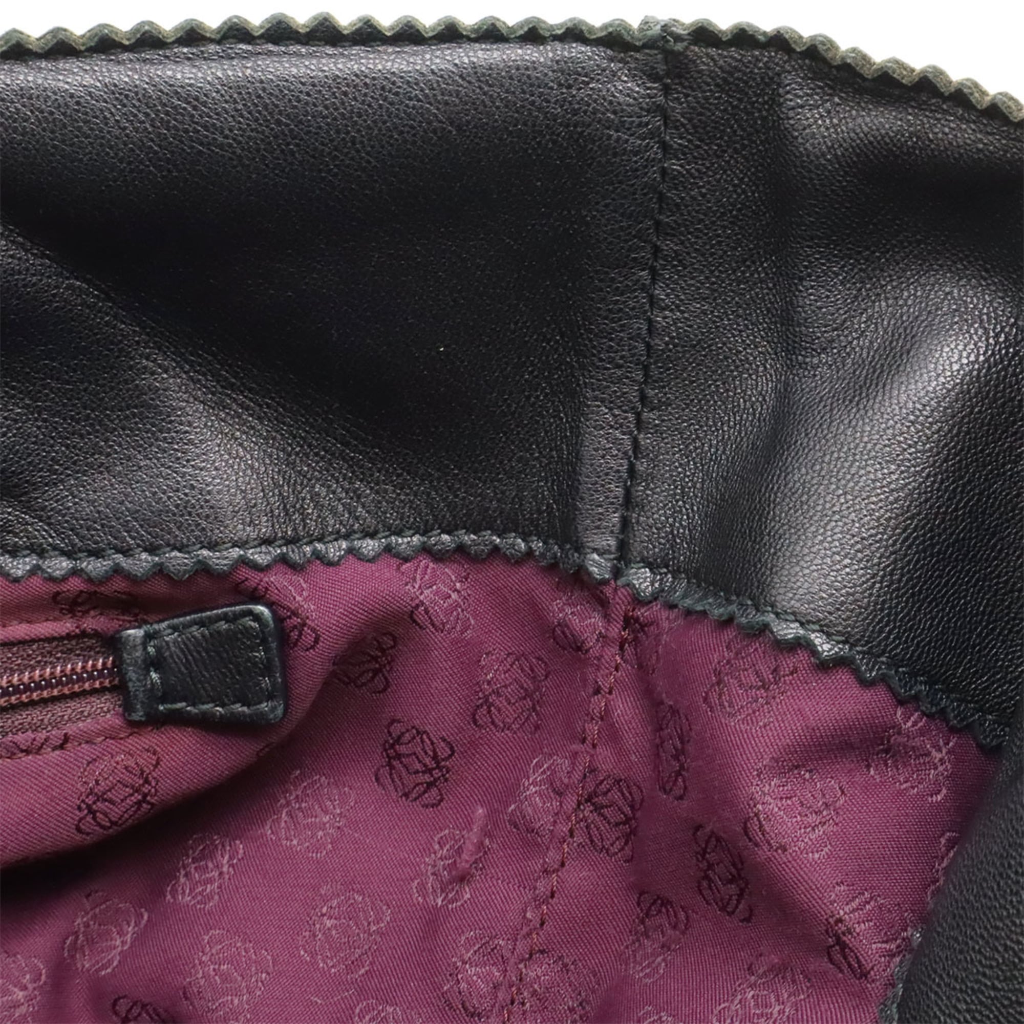 Loewe Black Nappa Leather Leather Handbag Tote Bag (Pre-Owned)