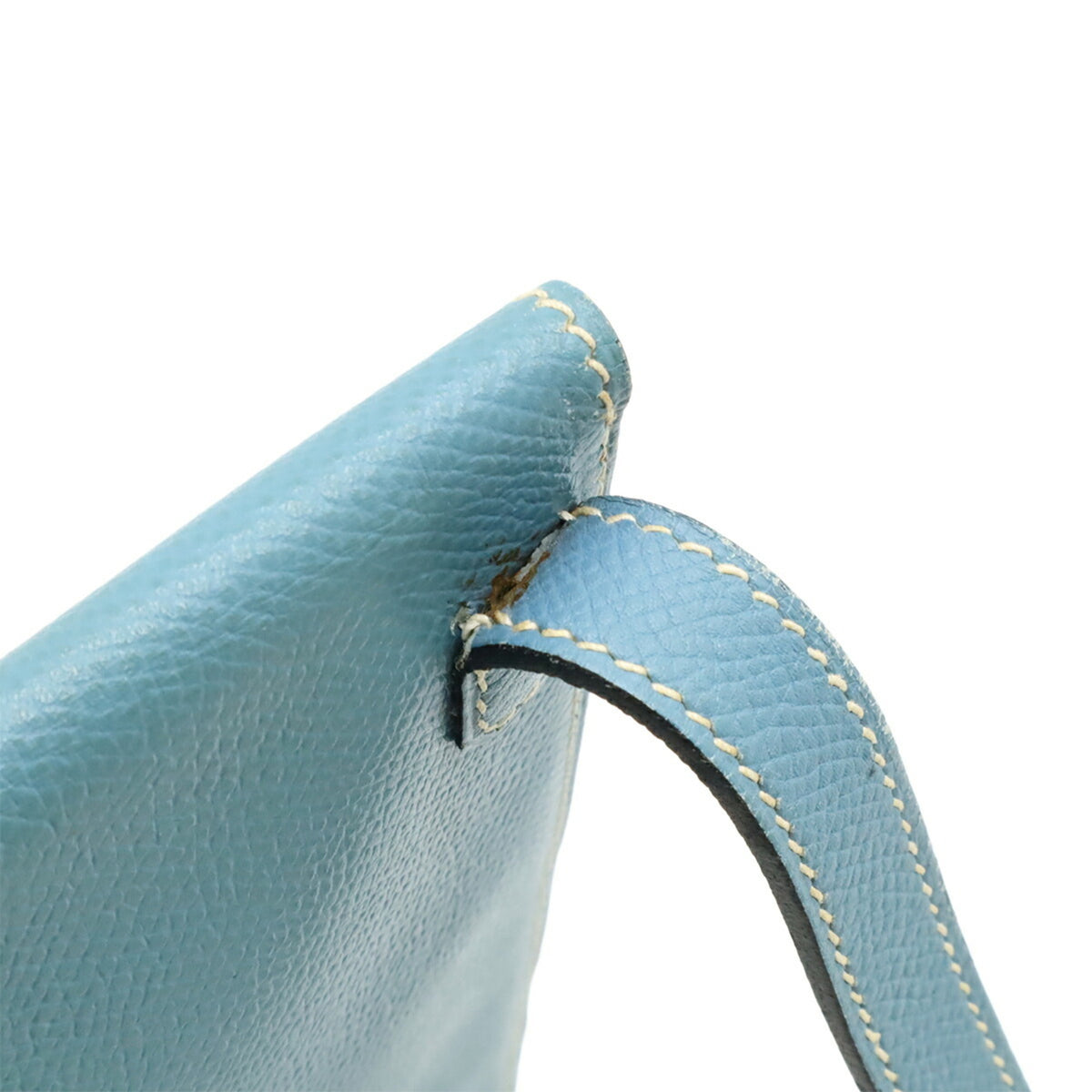 Hermes Light Blue Leather Pochette Shoulder Bag (Pre-Owned)