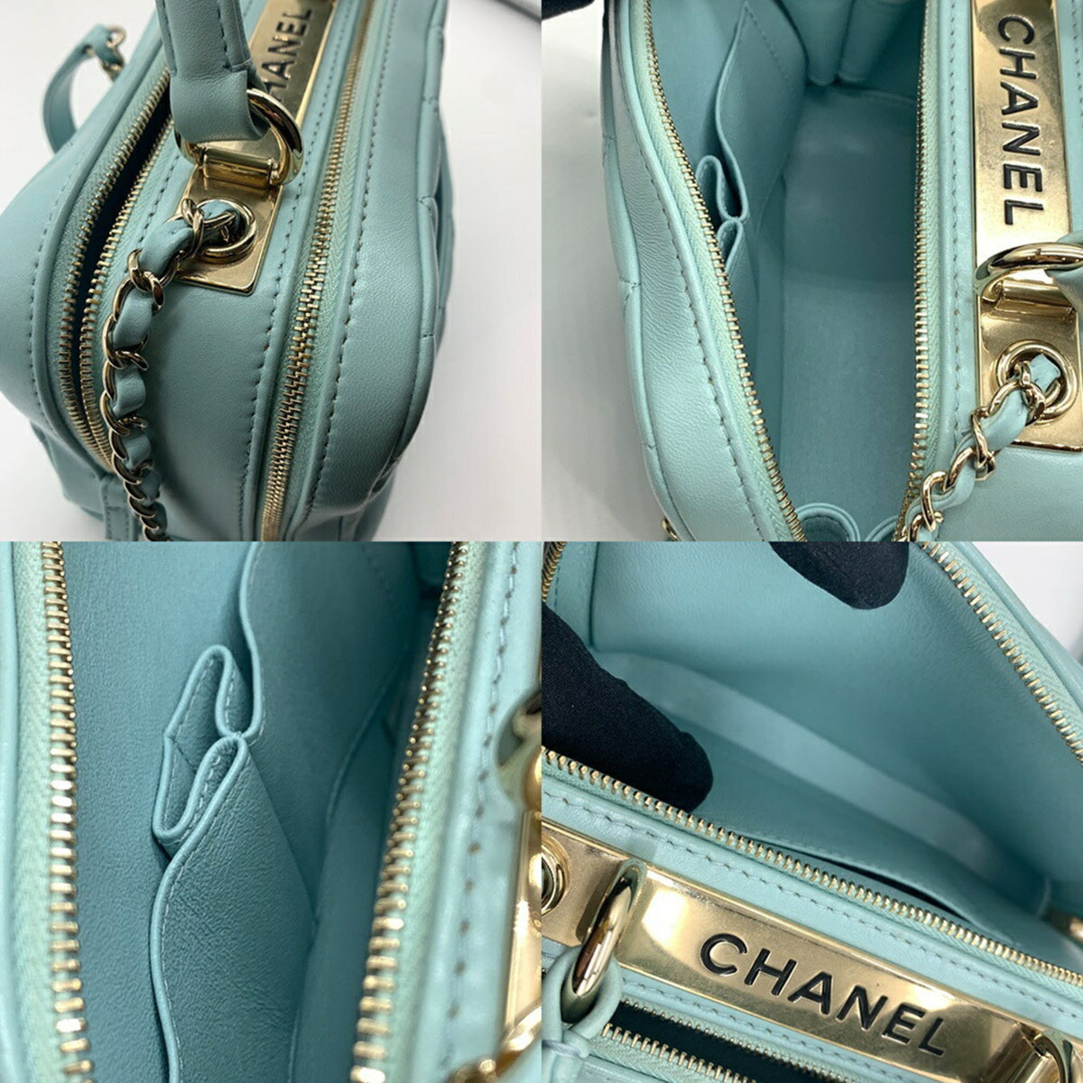 Chanel Leather Handbag Shoulder Bag (Pre-Owned)