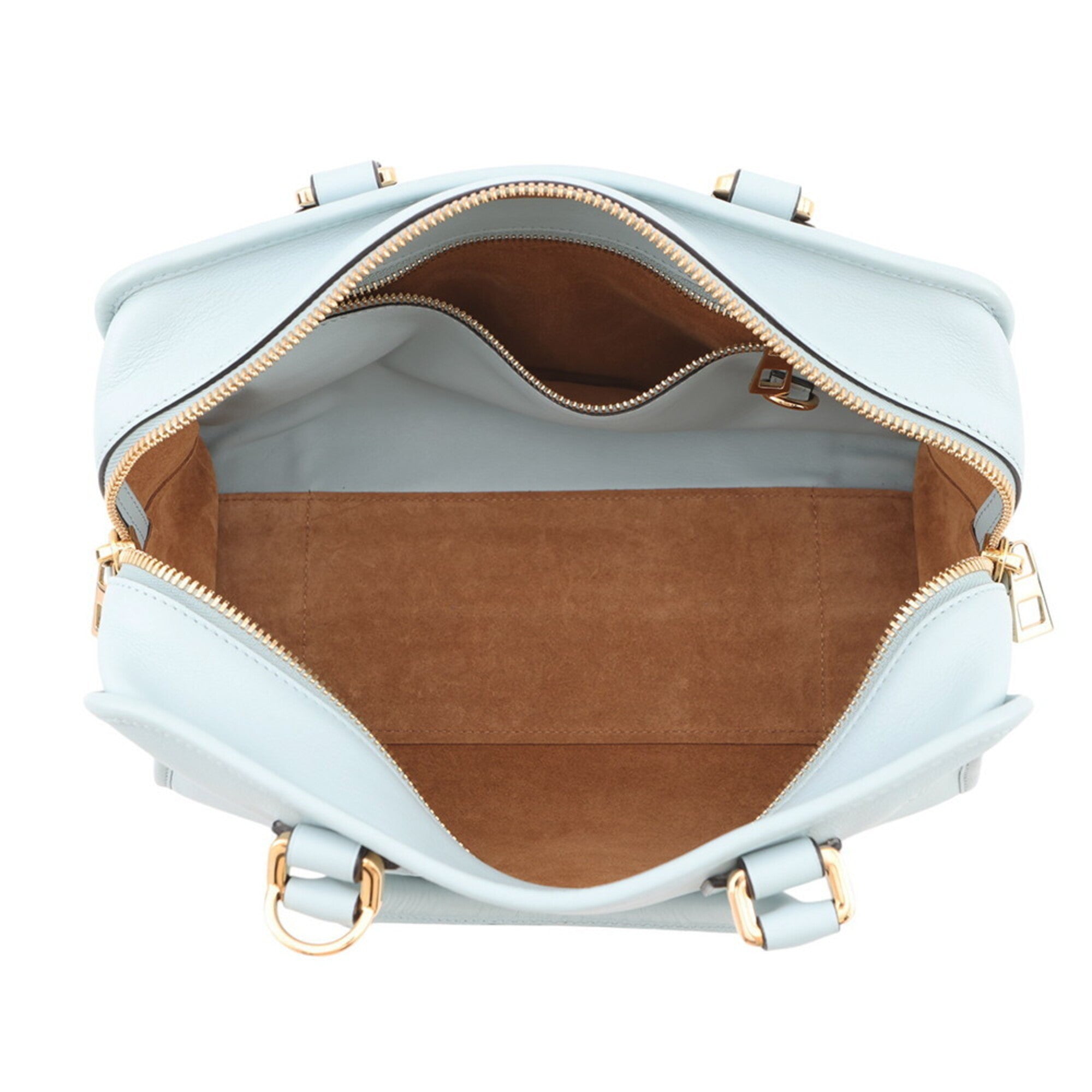 Loewe Amazona Light Blue Leather Handbag Shoulder Bag (Pre-Owned)