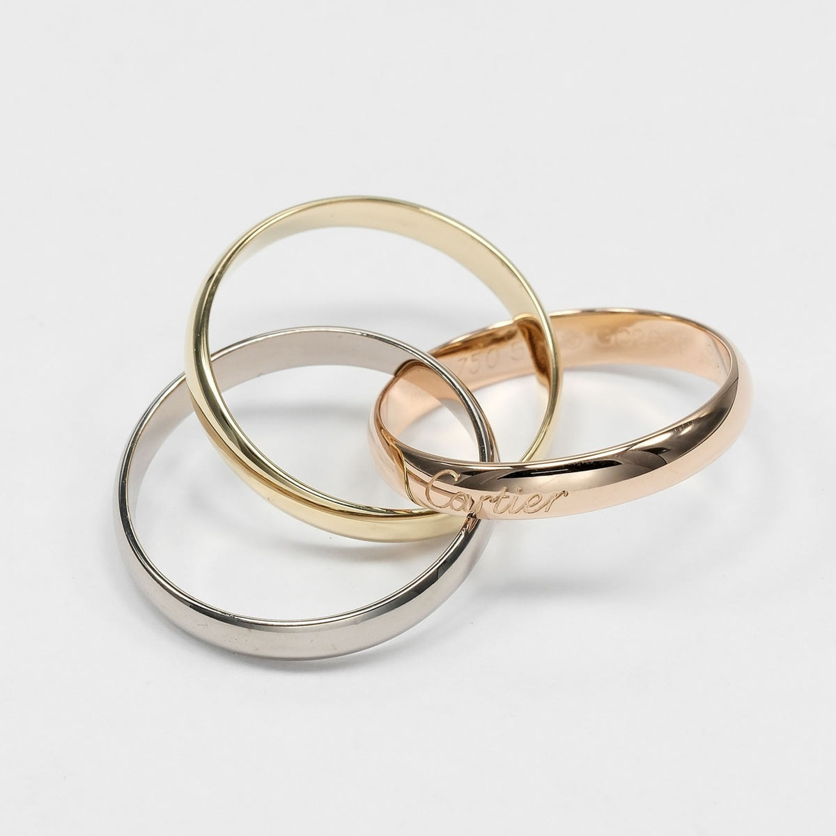 Cartier Pink Gold White Gold Yellow Gold Yellow Gold (18K) Pink Gold (18K) White Gold (18K) Band Ring (Pre-Owned)