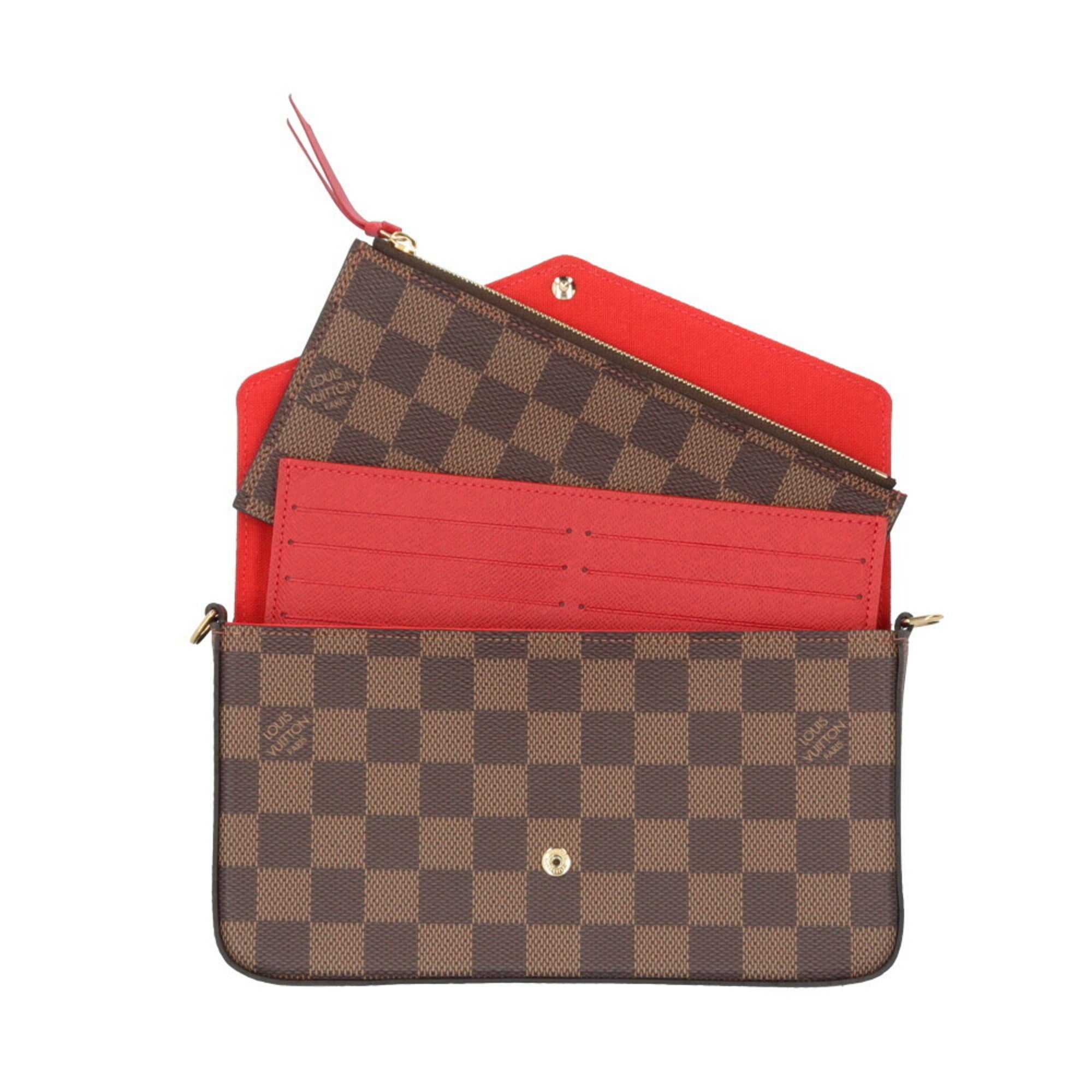 Louis Vuitton Brown Damier Canvas Pochette Shoulder Bag (Pre-Owned)