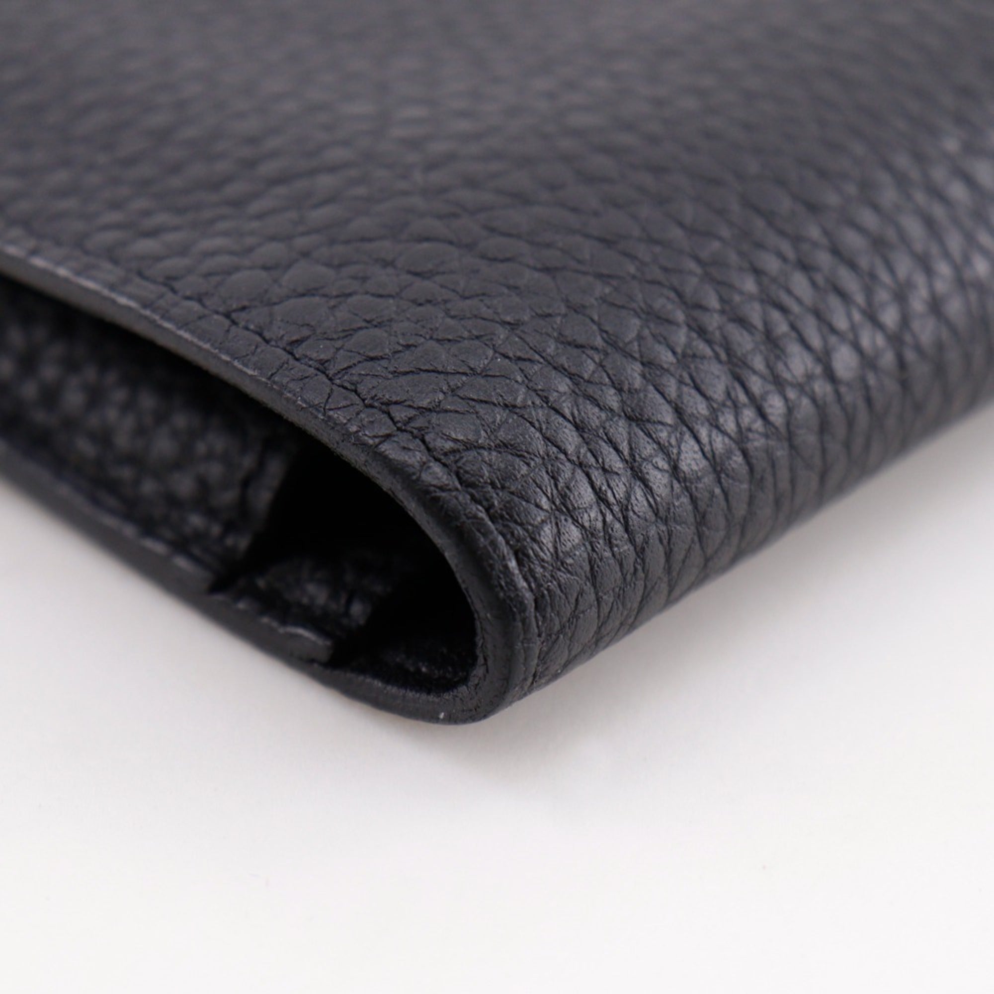 Hermes Dogon Duo Black Togo Leather Long Wallet (Bi-Fold) (Pre-Owned)
