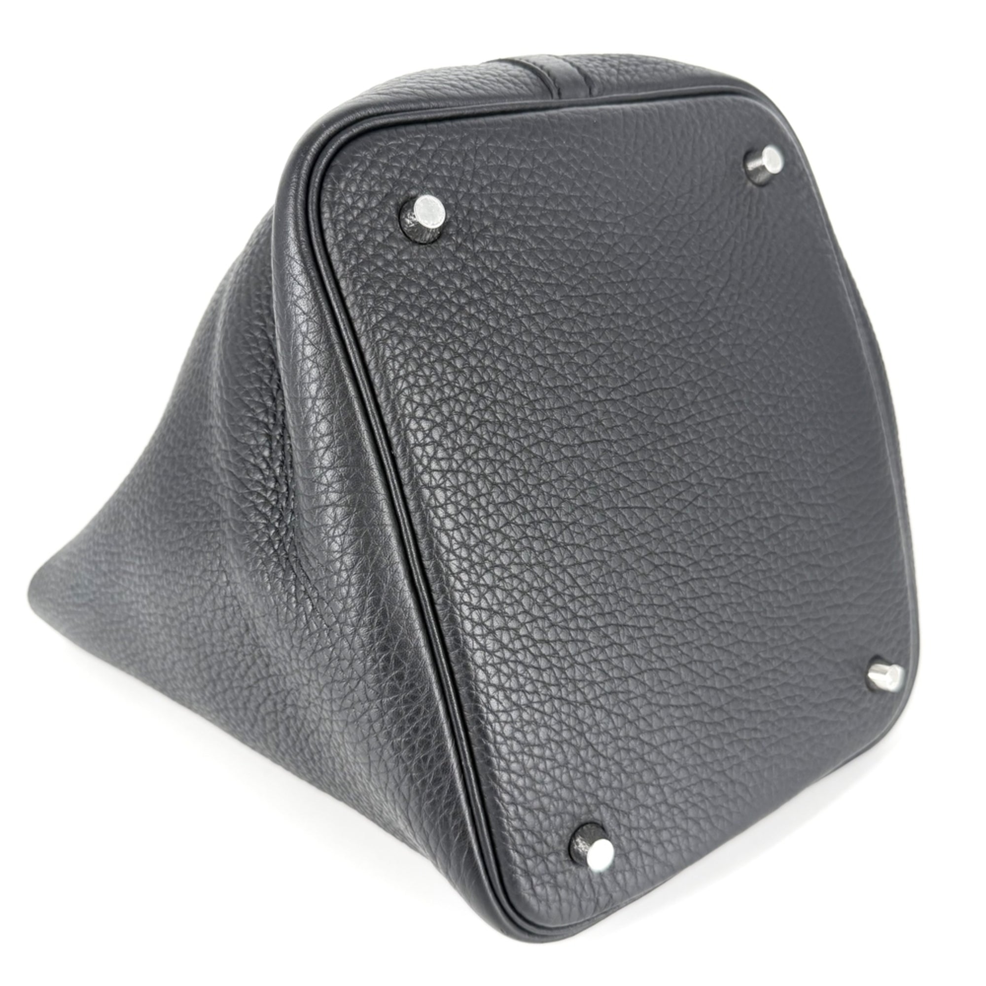 Hermes Black Leather Handbag (Pre-Owned)