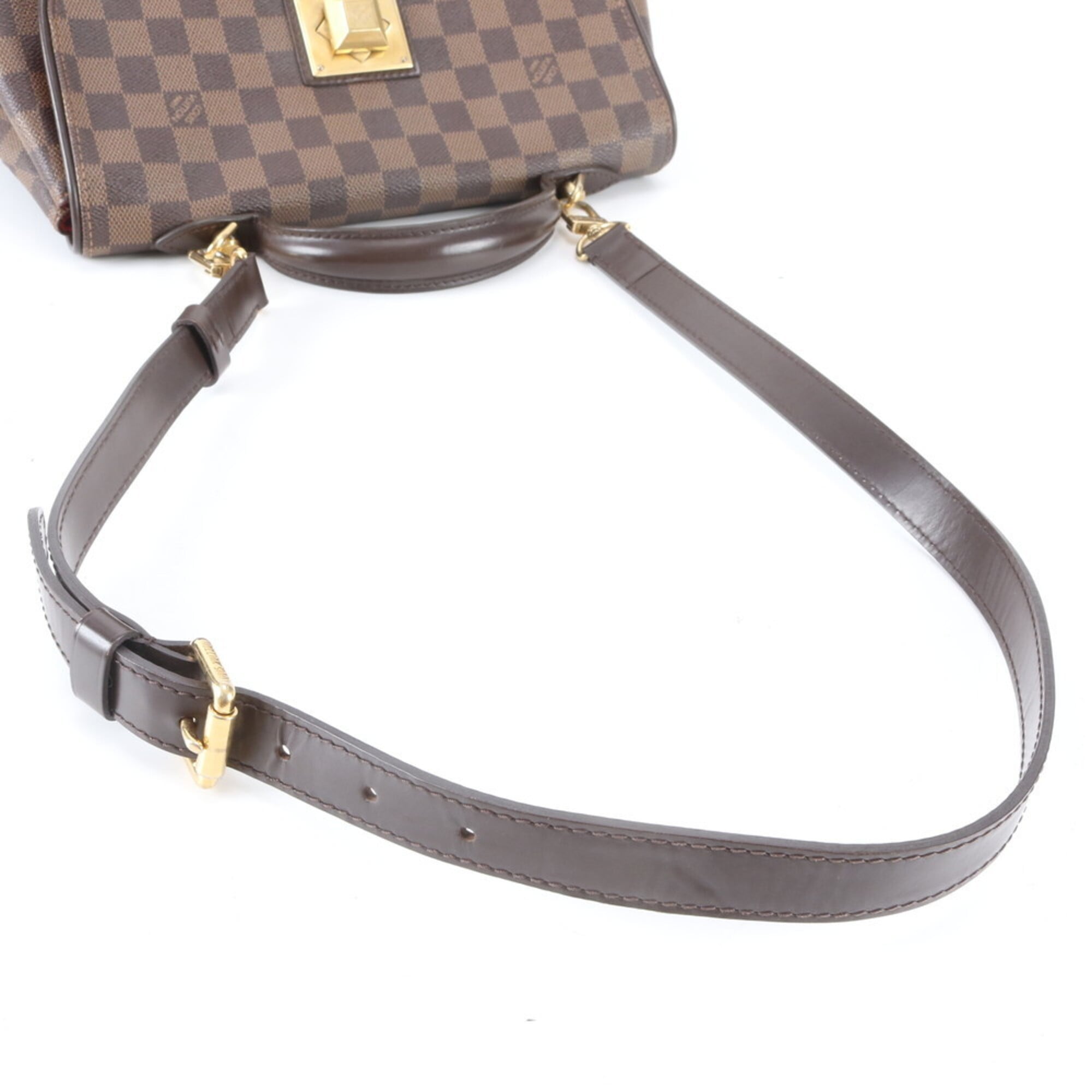 Louis Vuitton Brown Damier Canvas Coated Canvas Leather Handbag Shoulder Bag (Pre-Owned)