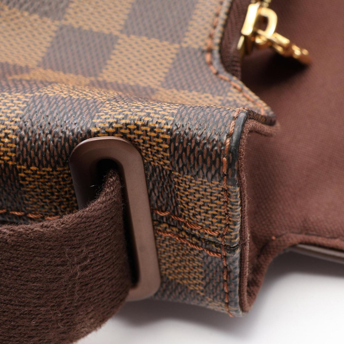Louis Vuitton Brown Coated Canvas Leather Shoulder Bag (Pre-Owned)