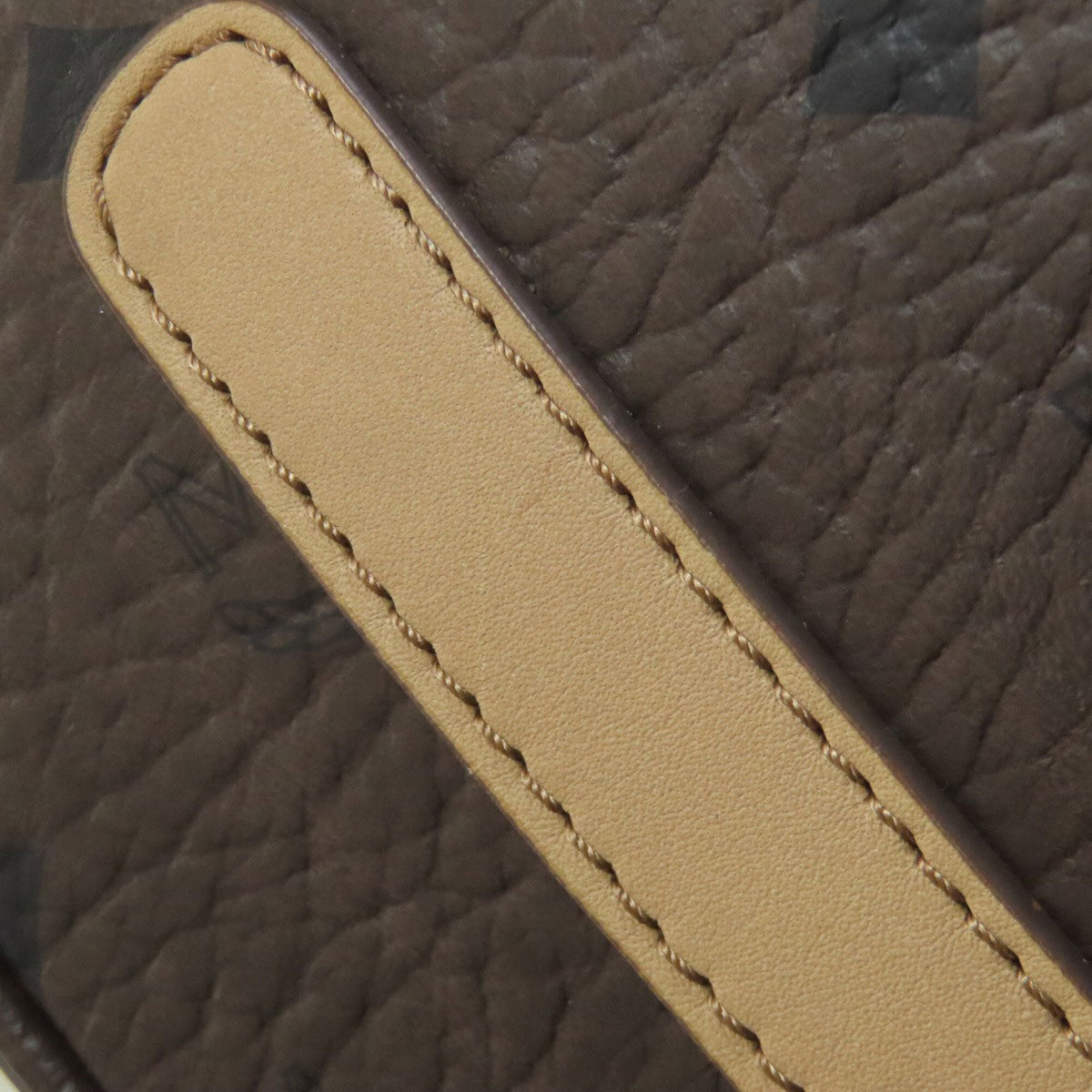 Mcm Beige Dark Brown Pvc Tote Bag (Pre-Owned)