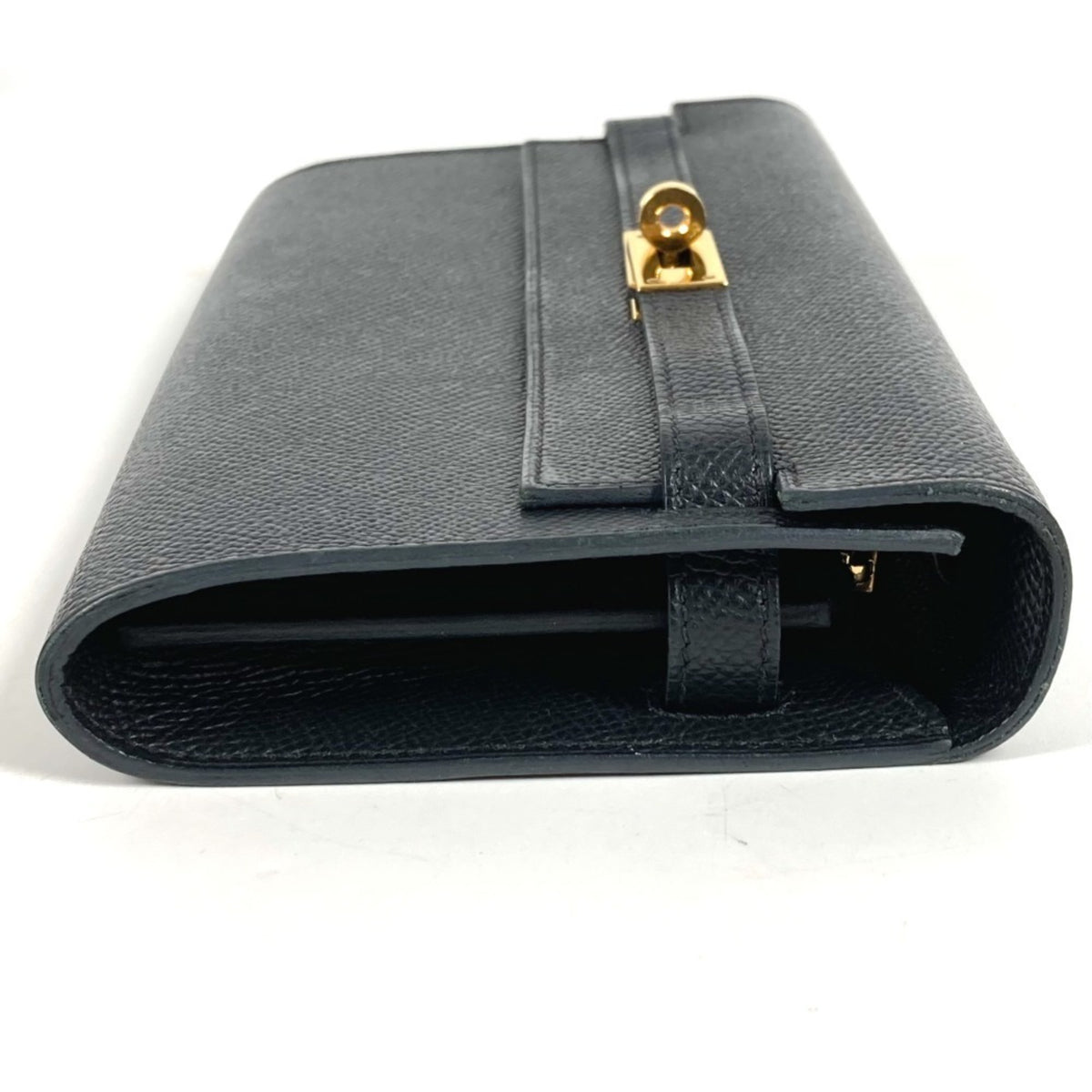 Hermes Black Epsom Leather Chain/Shoulder Wallet (Pre-Owned)
