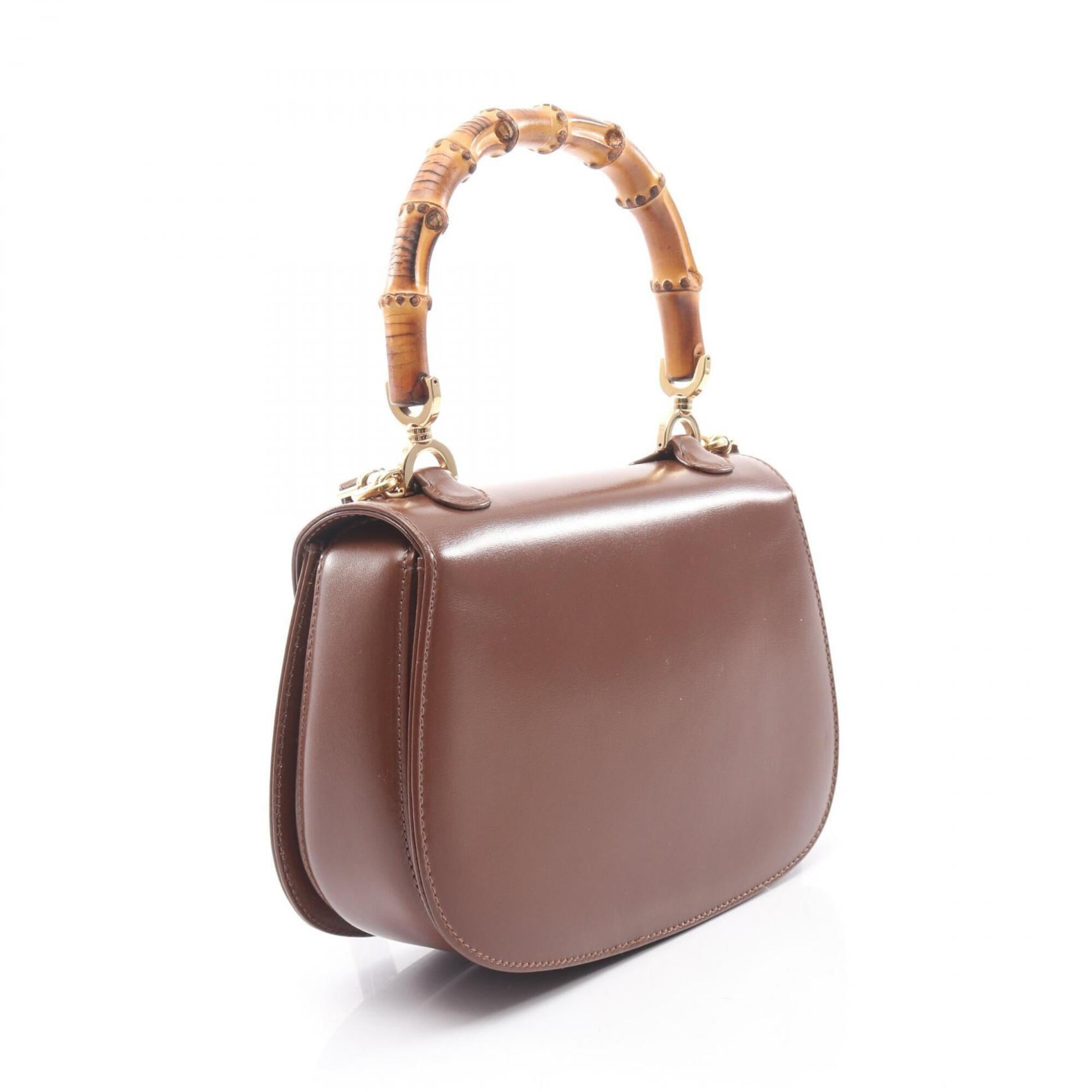 Gucci Brown Leather Handbag (Pre-Owned)