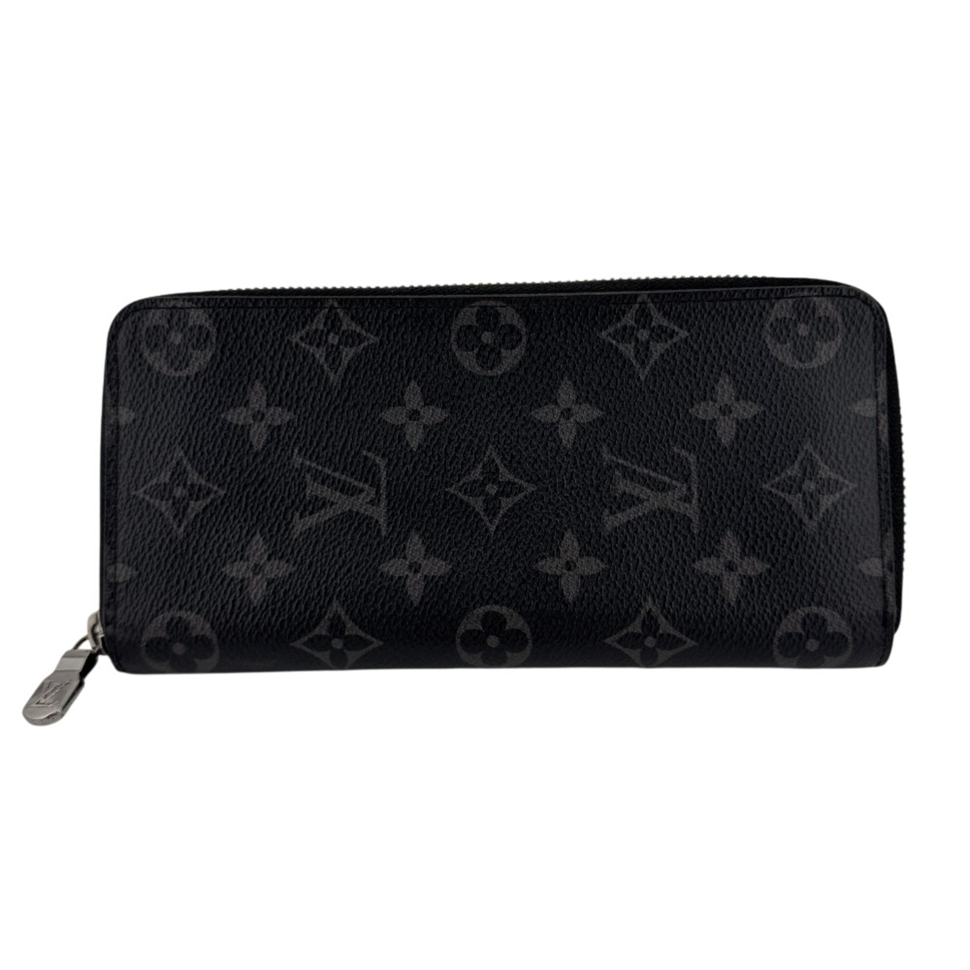 Louis Vuitton Black Leather Long Wallet (Bi-Fold) (Pre-Owned)