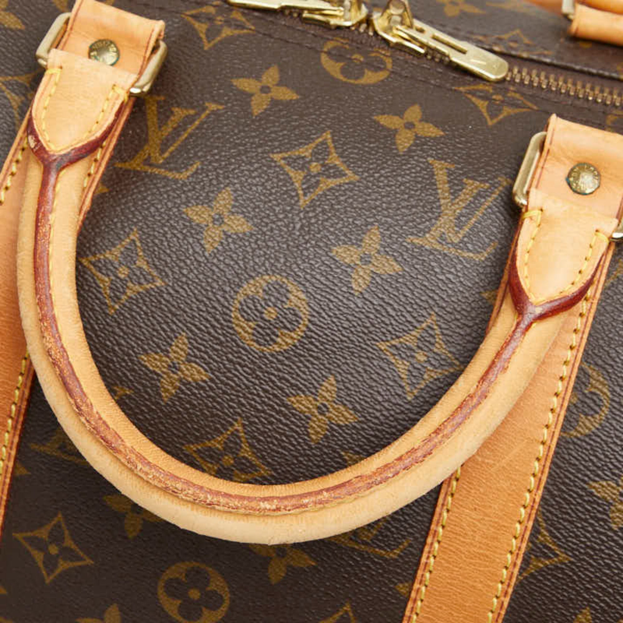 Louis Vuitton Brown Pvc Leather Boston Bag (Pre-Owned)