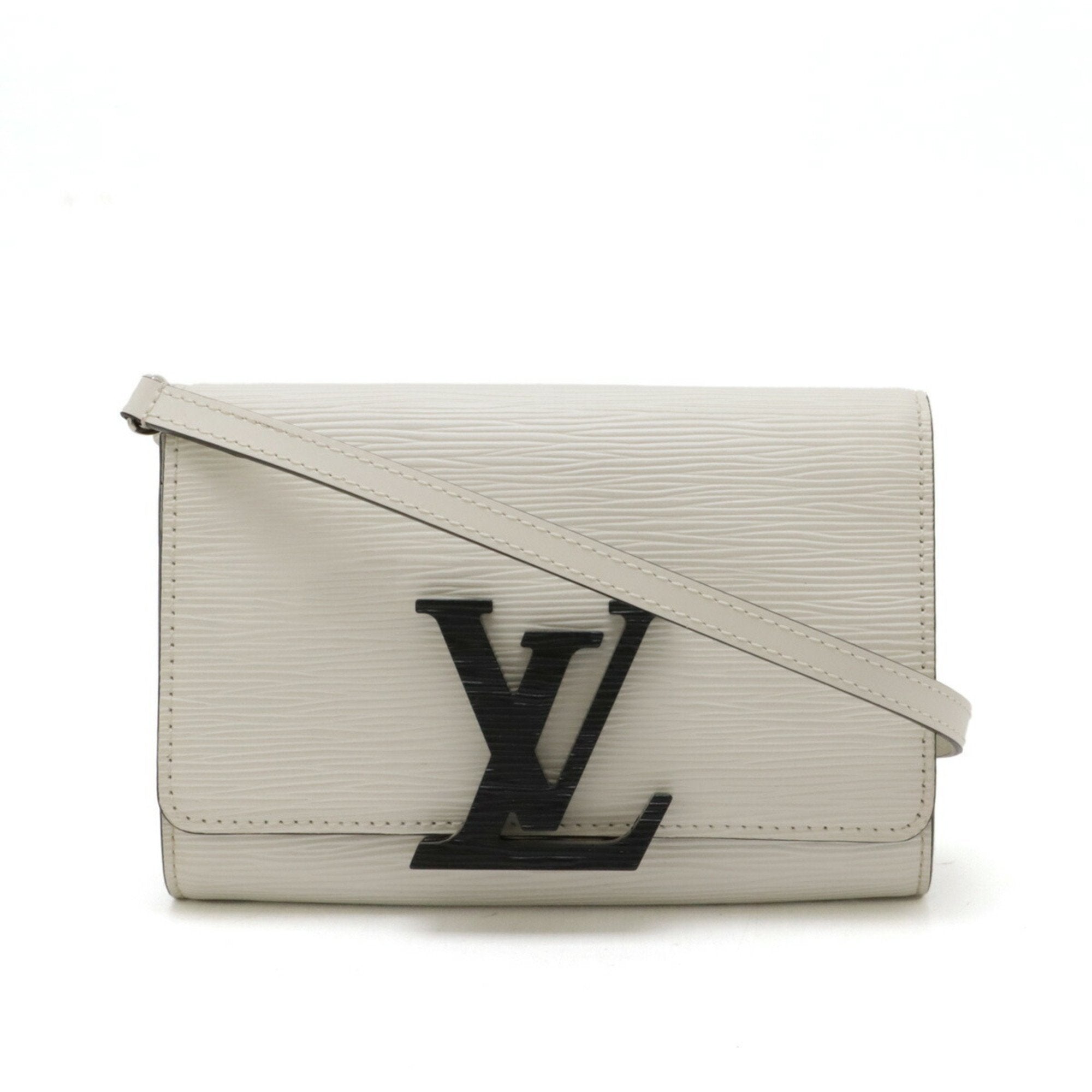 Louis Vuitton Black White Epi Leather Clutch Bag Pochette Shoulder Bag (Pre-Owned)
