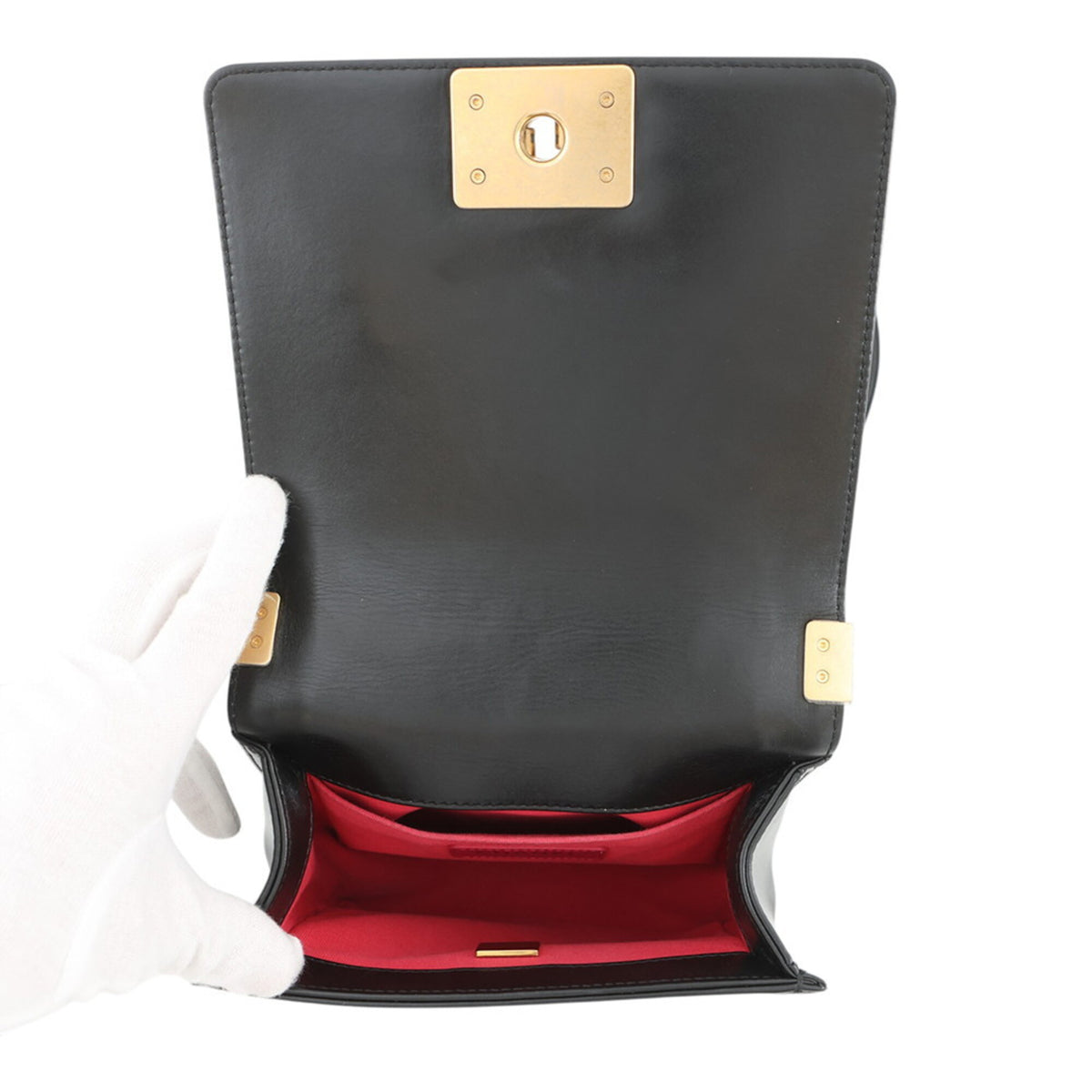 Chanel Black Leather Handbag Shoulder Bag (Pre-Owned)