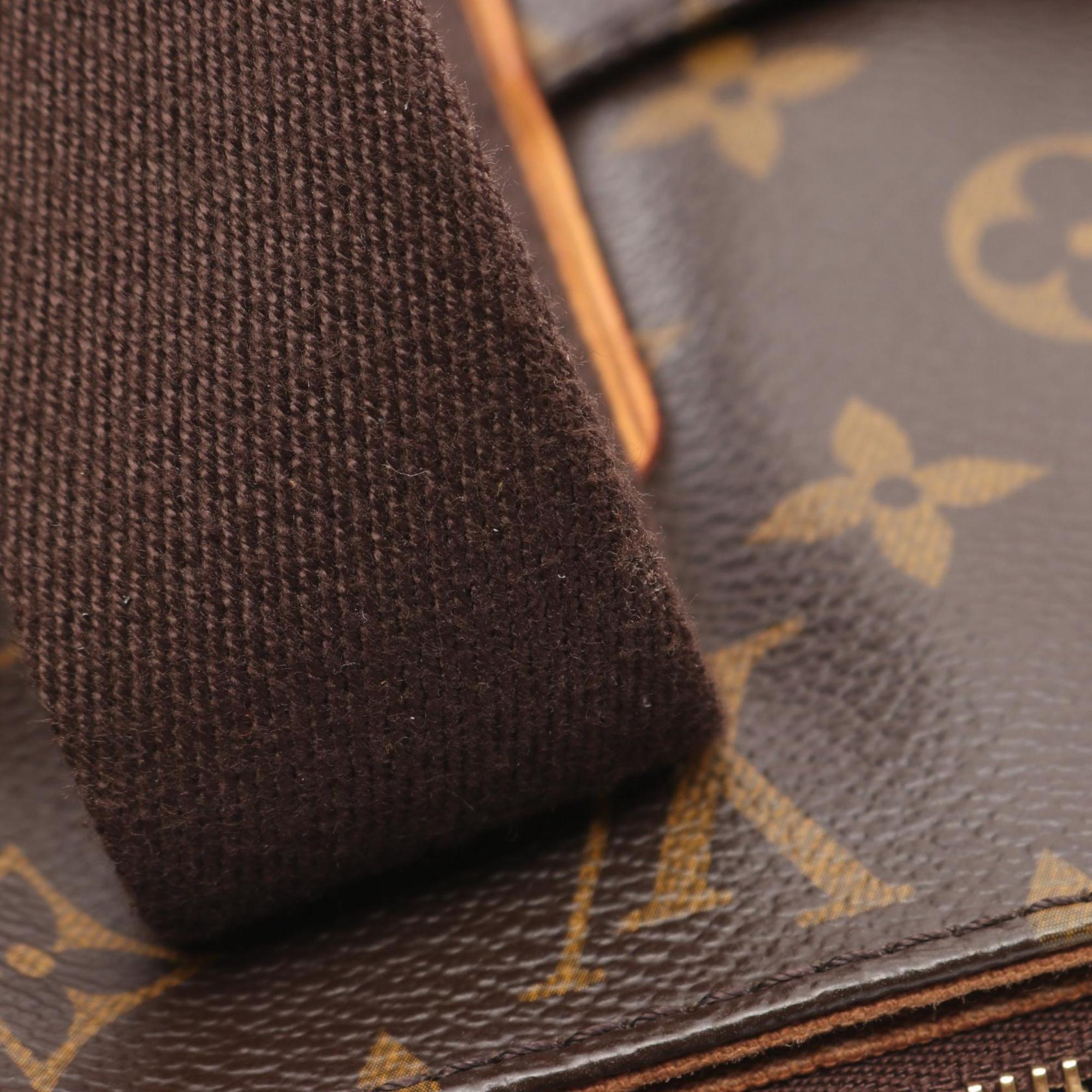 Louis Vuitton Brown Coated Canvas Leather Tote Bag (Pre-Owned)