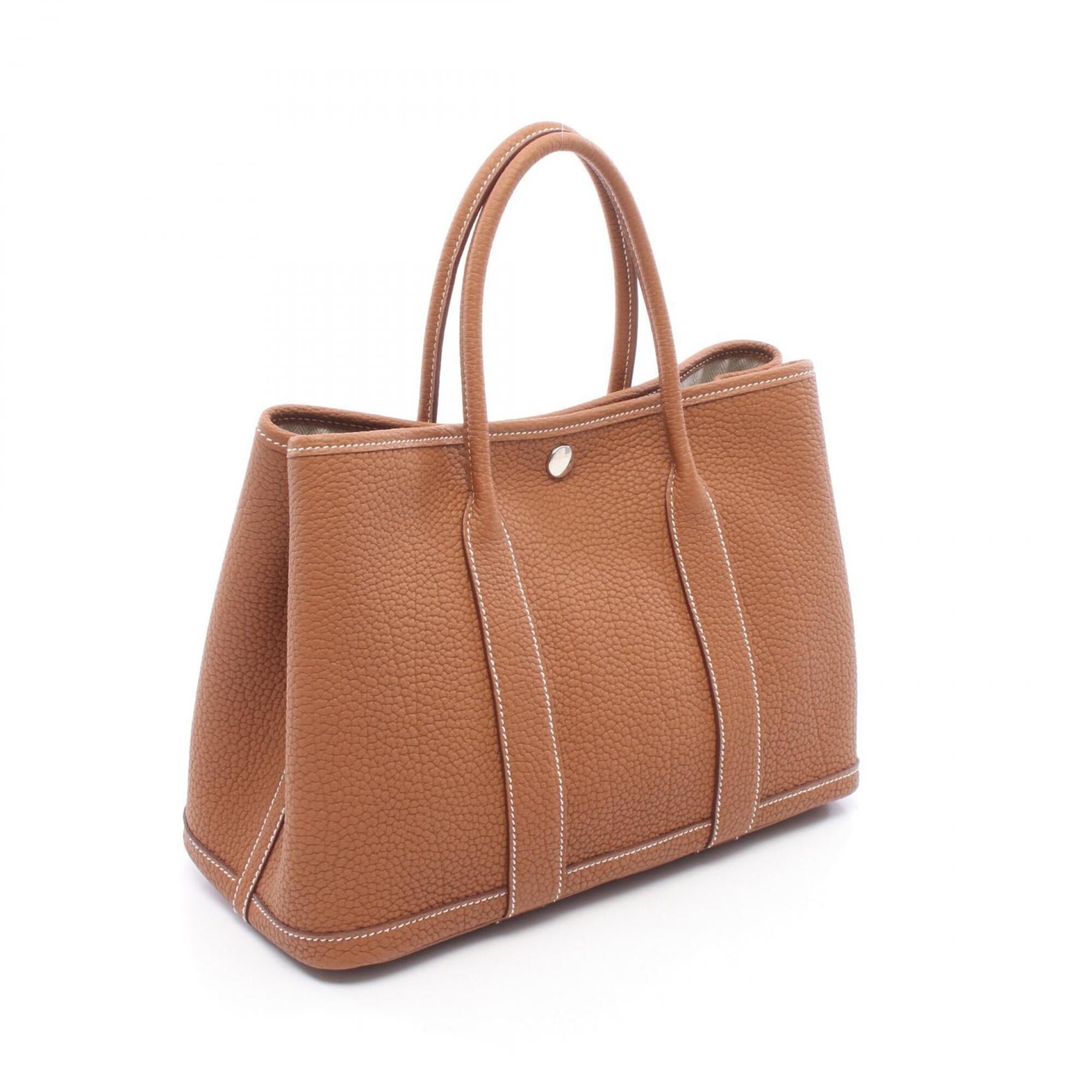 Hermes Brown Negonda Leather Handbag Tote Bag (Pre-Owned)