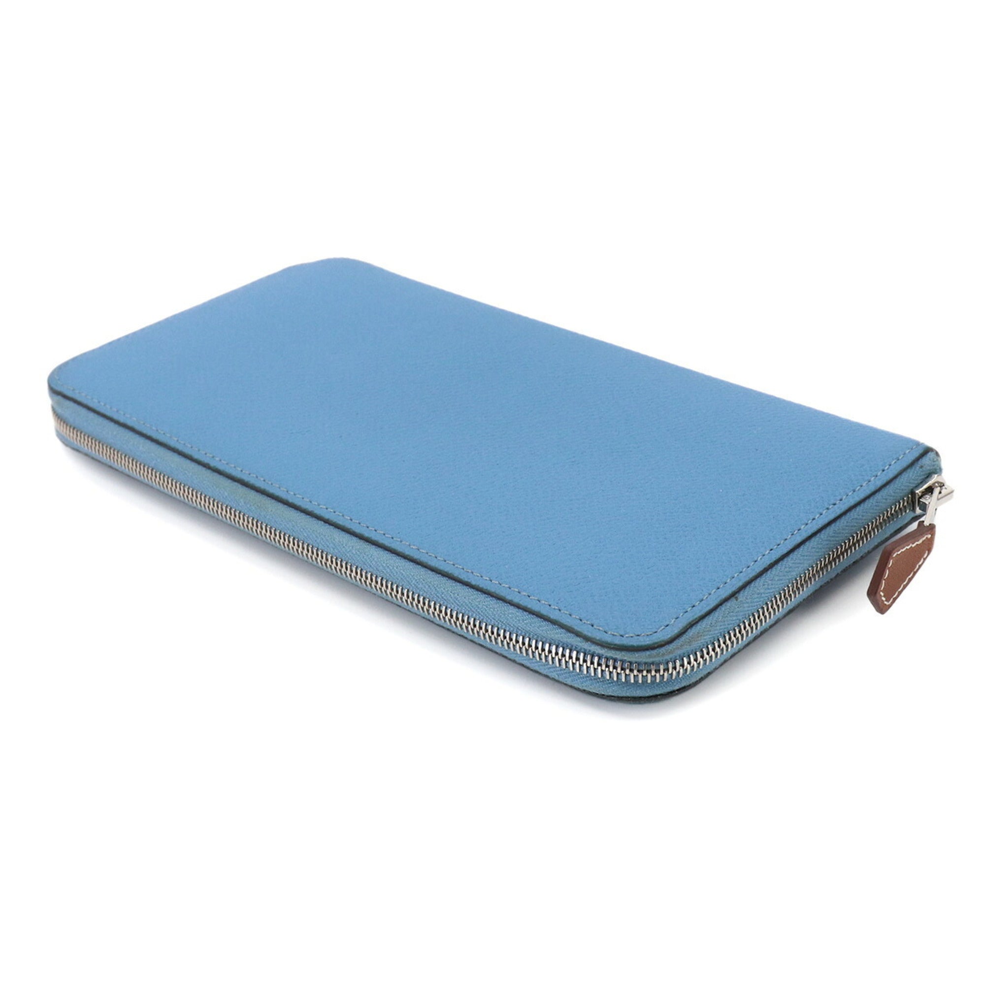 Hermes Blue Paradise Epsom Leather Long Wallet (Bi-Fold) (Pre-Owned)