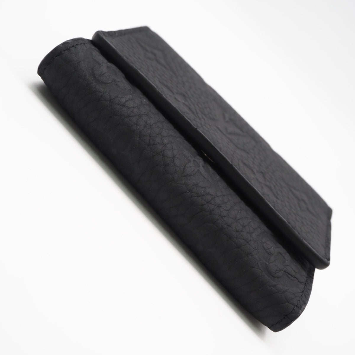 Louis Vuitton Taurillon Black Leather Wallet (Tri-Fold) (Pre-Owned)