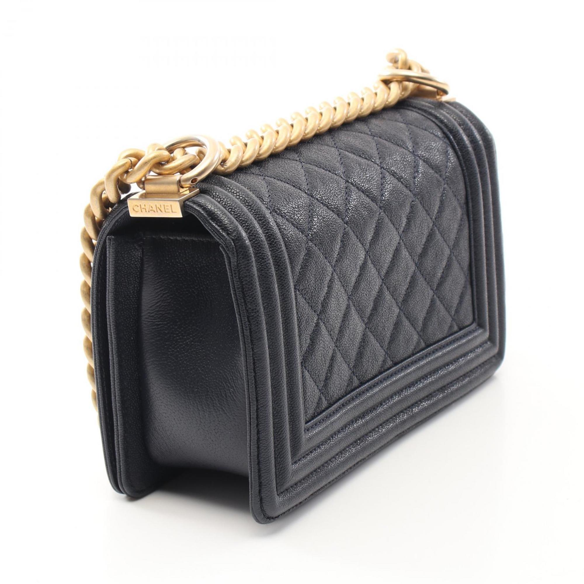 Chanel Navy Leather Shoulder Bag (Pre-Owned)