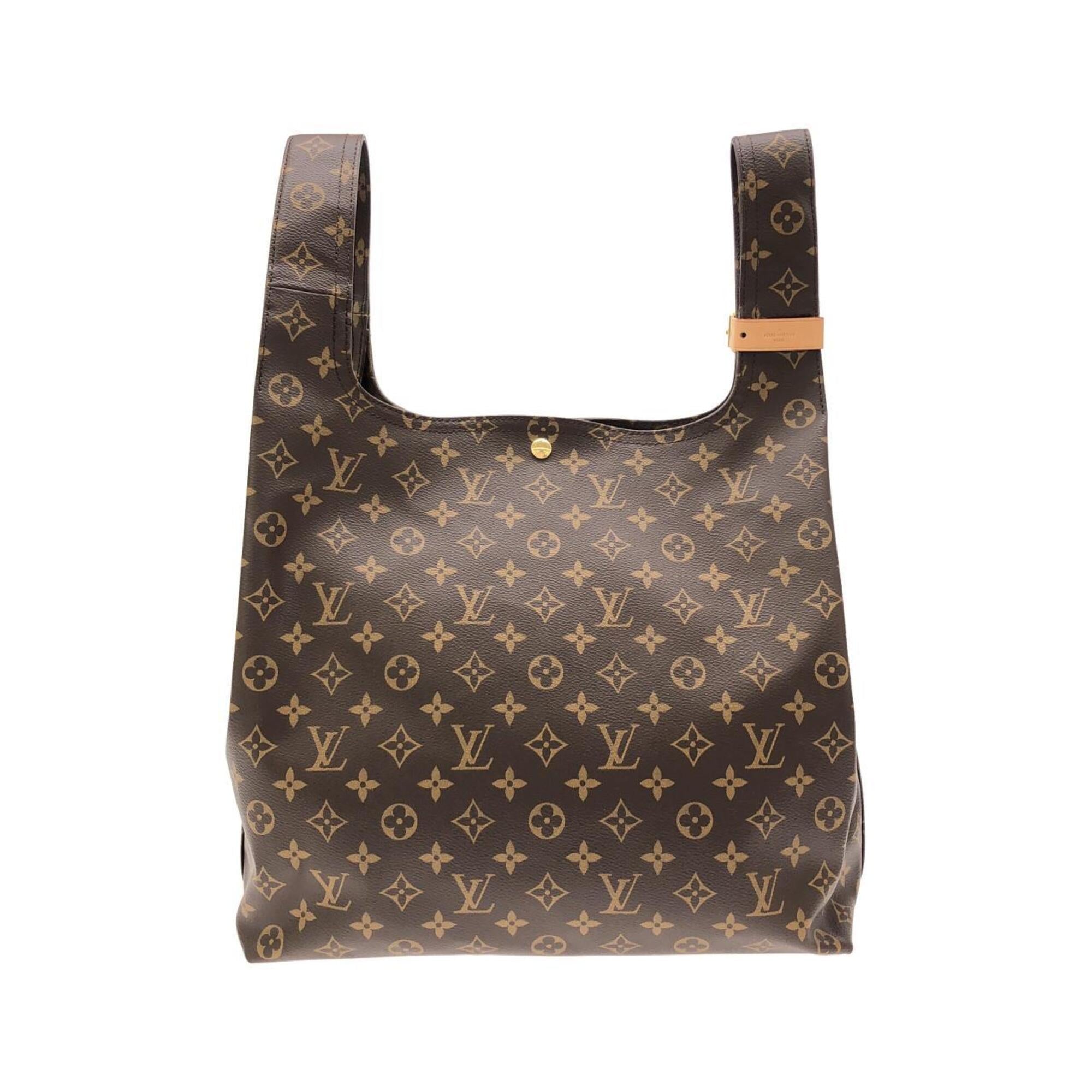 Louis Vuitton Monogram Marron Coated Canvas Handbag Pouch (Pre-Owned)