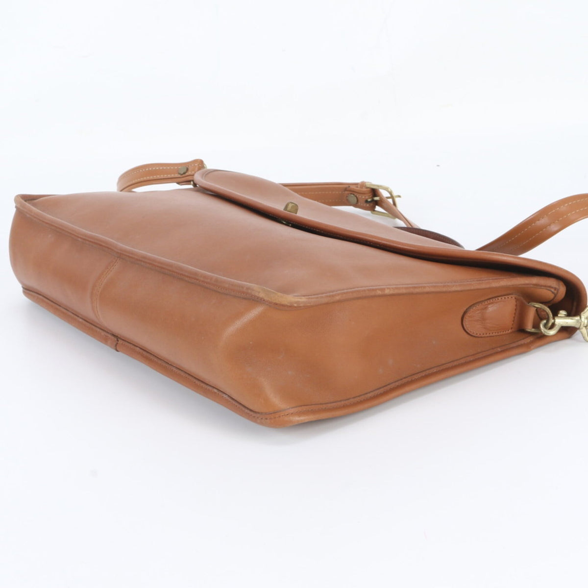 Coach Brown Leather Shoulder Bag Tote Bag (Pre-Owned)