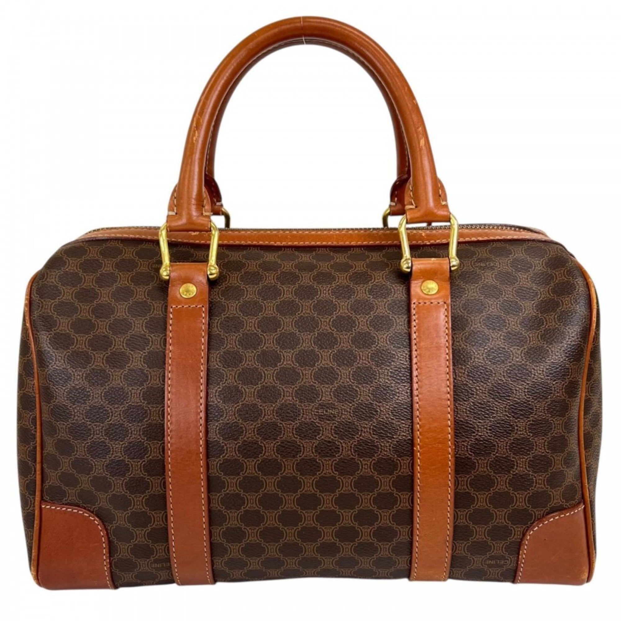 Celine Brown Leather Boston Bag (Pre-Owned)