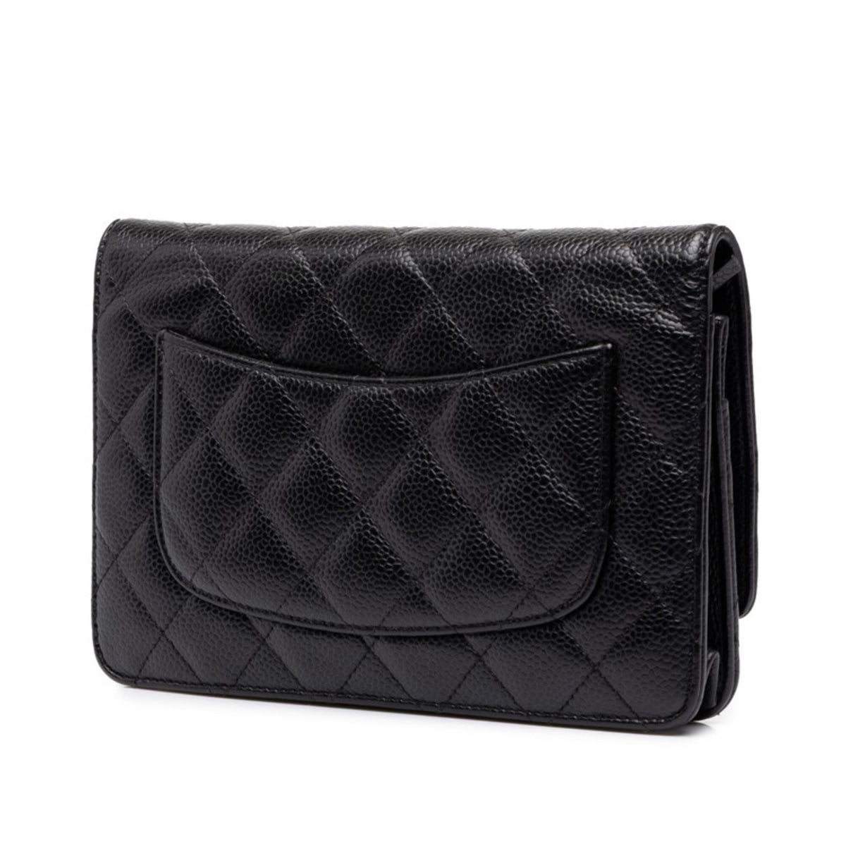 Chanel Black Gold Grained Calfskin Shoulder Bag (Pre-Owned)