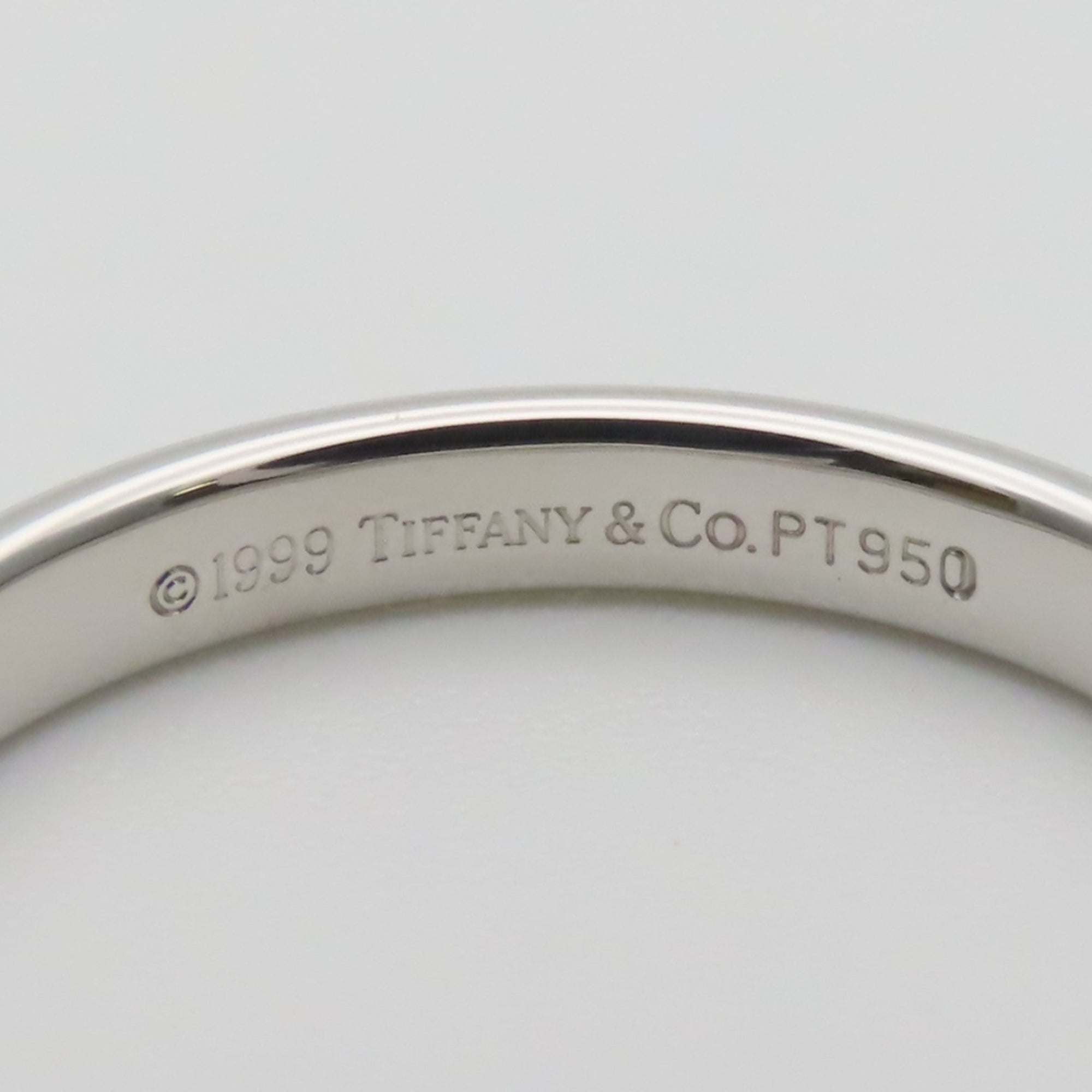 Tiffany Platinum Platinum 950 Band Ring (Pre-Owned)