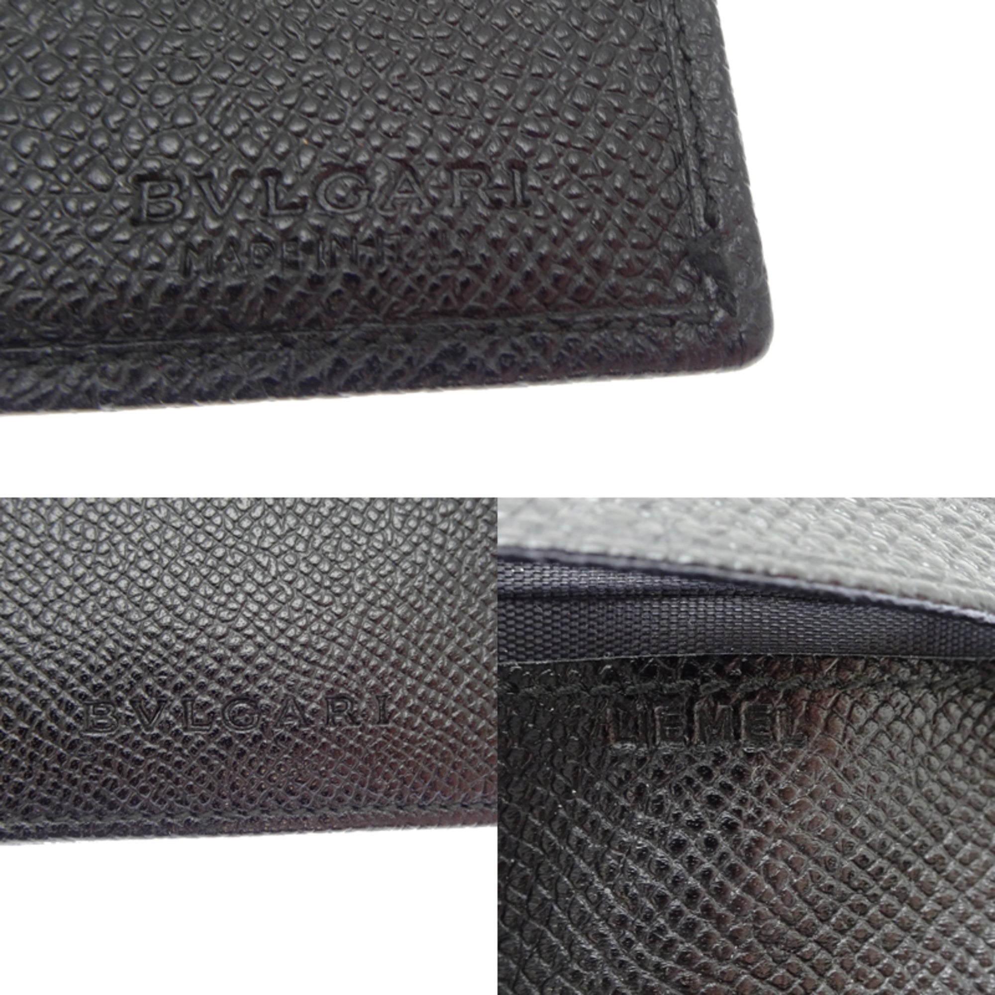 Bvlgari Black Leather Wallet (Bi-Fold) (Pre-Owned)