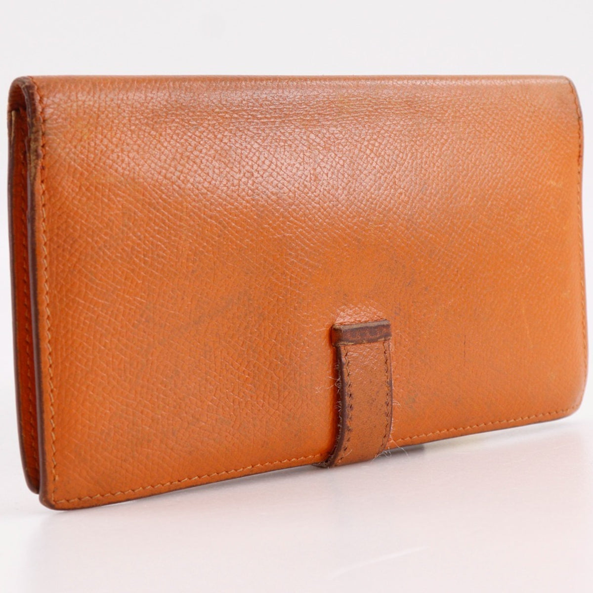 Hermes Orange Epsom Leather Long Wallet (Bi-Fold) (Pre-Owned)