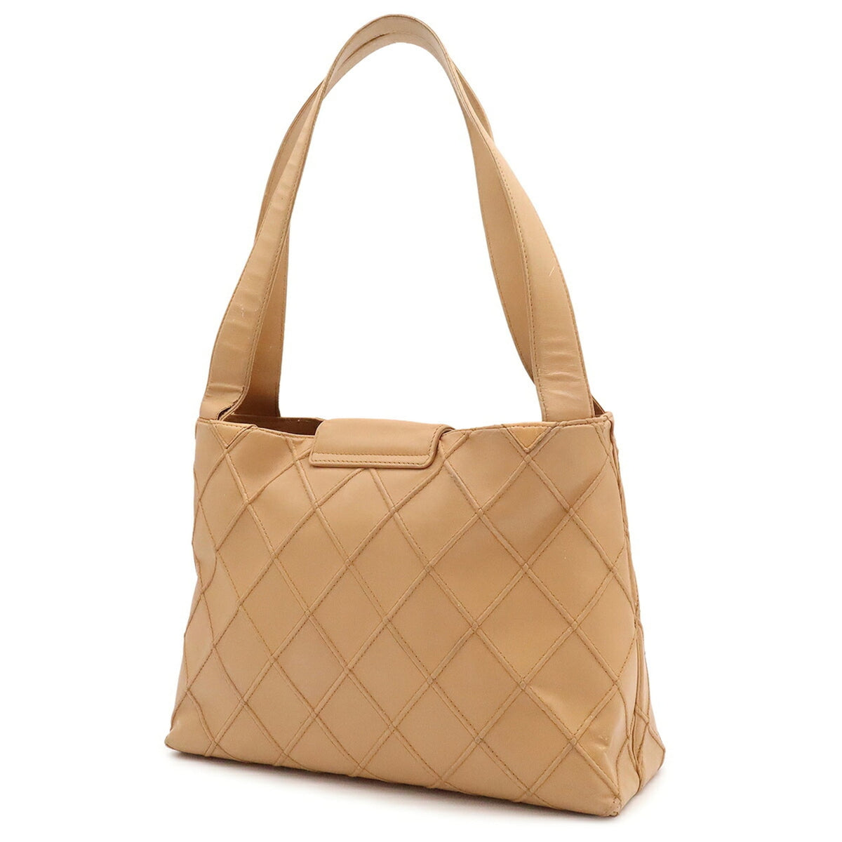 Chanel Beige Leather Handbag Pouch (Pre-Owned)