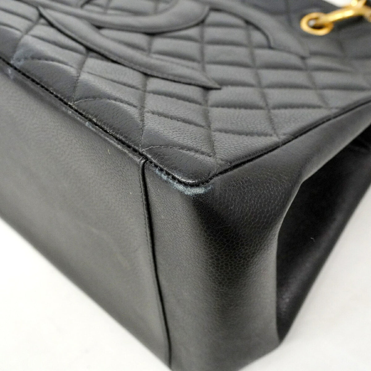 Chanel Black Grained Calfskin Tote Bag (Pre-Owned)