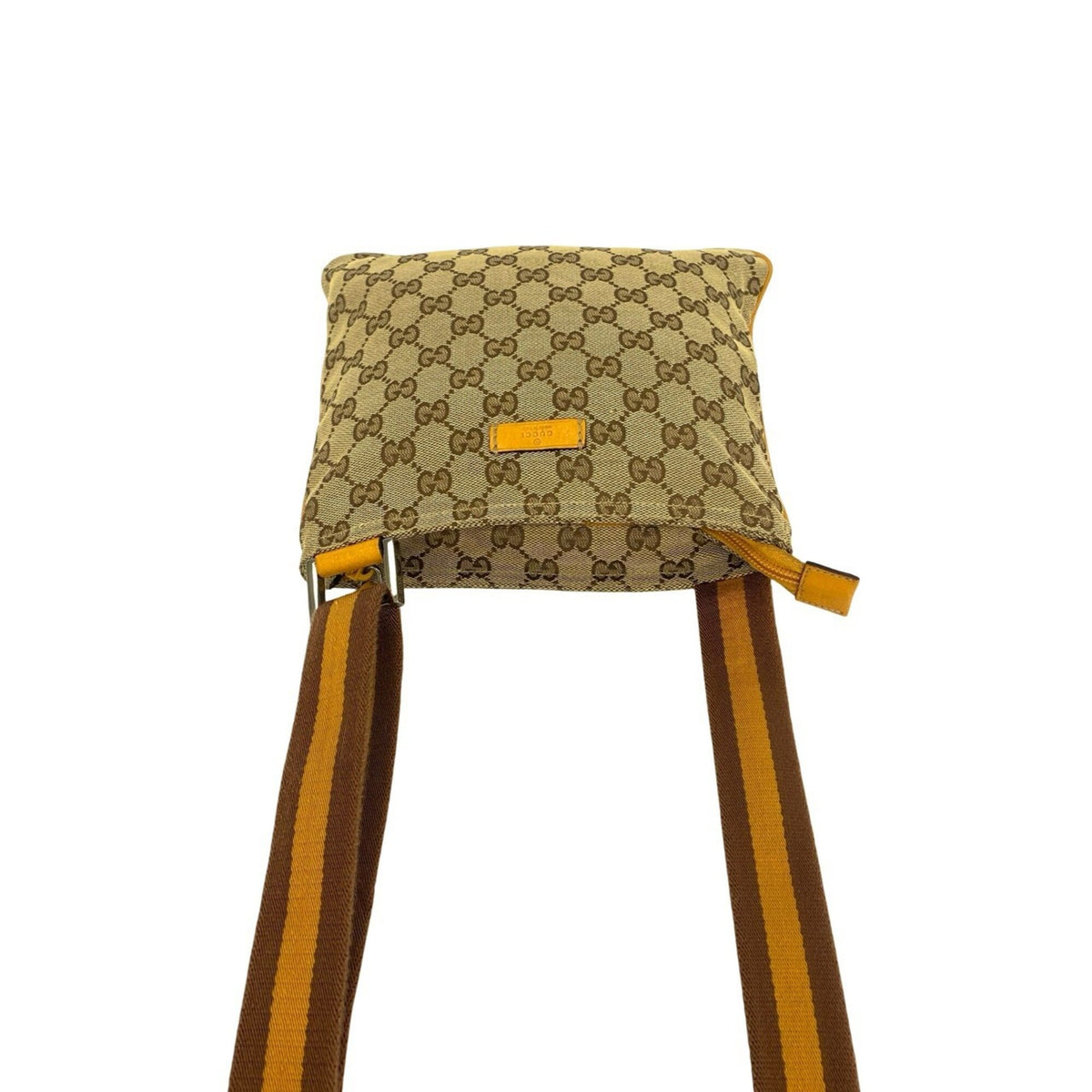 Gucci Brown Canvas Leather Crossbody Bag Pochette Shoulder Bag (Pre-Owned)