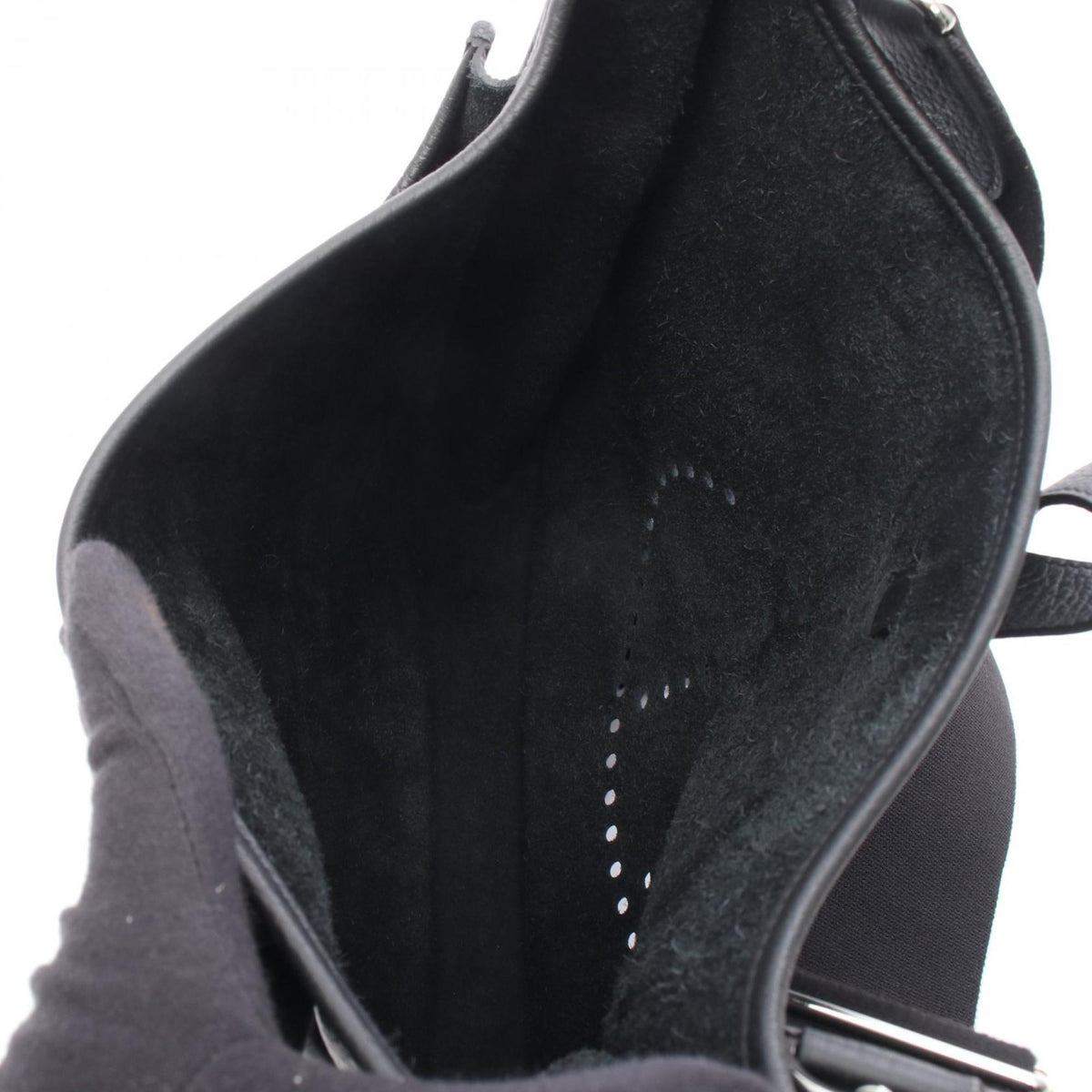 Hermes Black Taurillon Clemence Leather Handbag Shoulder Bag (Pre-Owned)